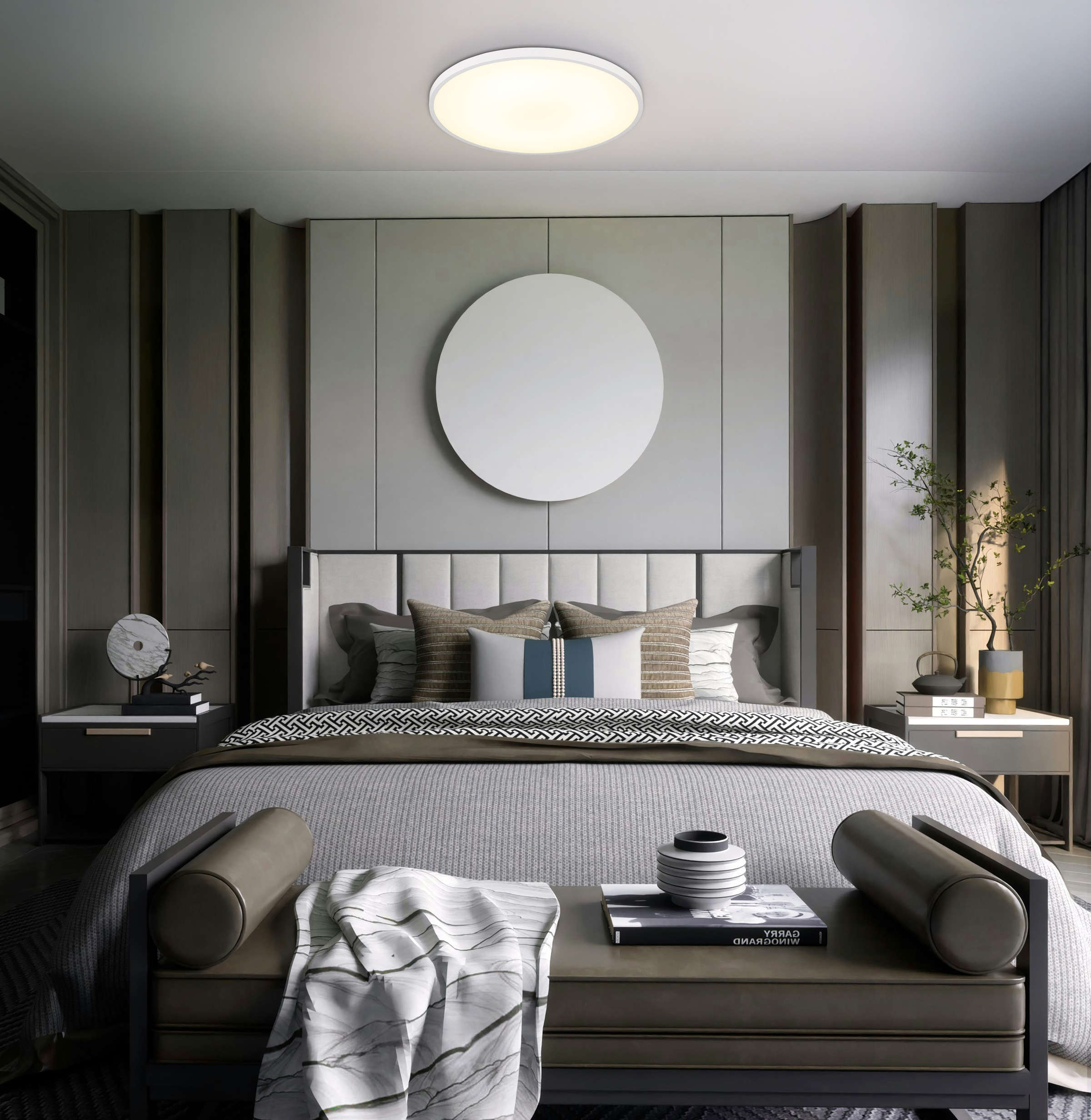 GLOBO LIGHTING Deckenleuchte »NIELSEN« LED-Modul 1 Stk. Warmweiß Deckenlamp günstig online kaufen