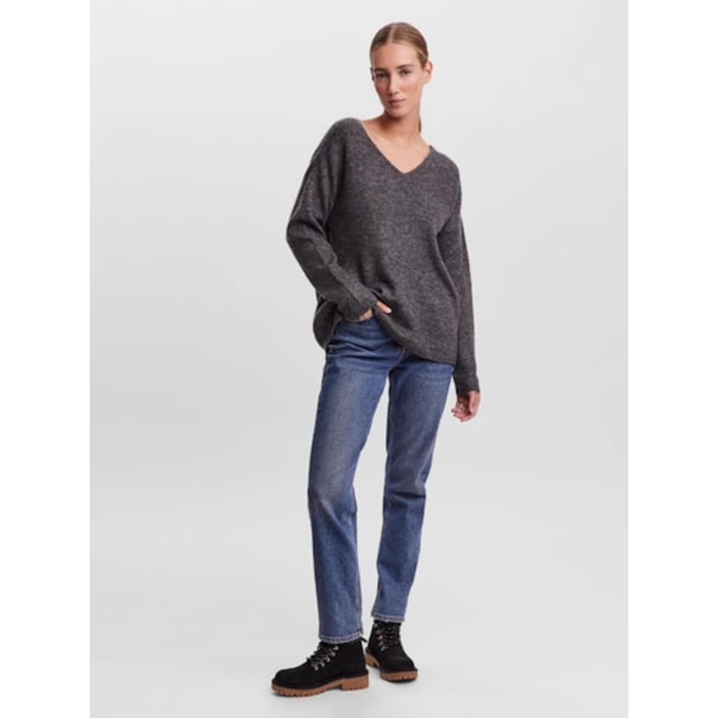 Vero Moda V-Ausschnitt-Pullover »VMCREWLEFILE LS V-NECK BLOUSE NOOS«