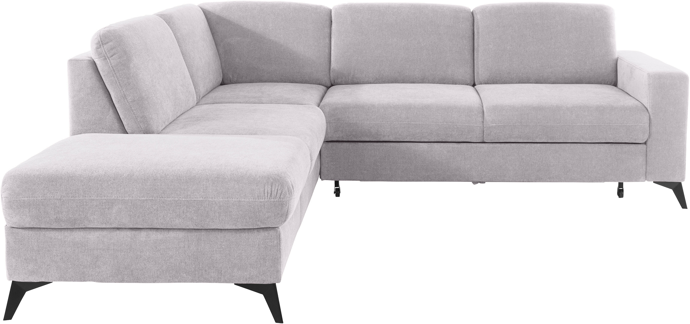 Places of Style Ecksofa »Lolland L-Form«, Wahlweise mit Bettfunktion und Stauraum, auch mit abwischbarem Bezug