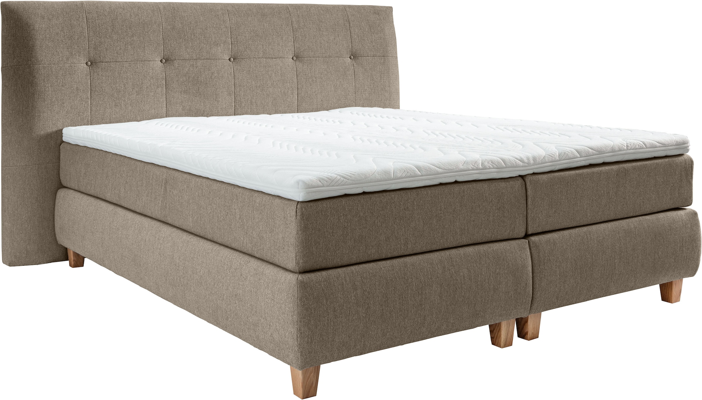 alina Boxspringbett »Luella«, ADA trendline Boxspringbett, inkl. Matratze und Viscoschaum-Topper
