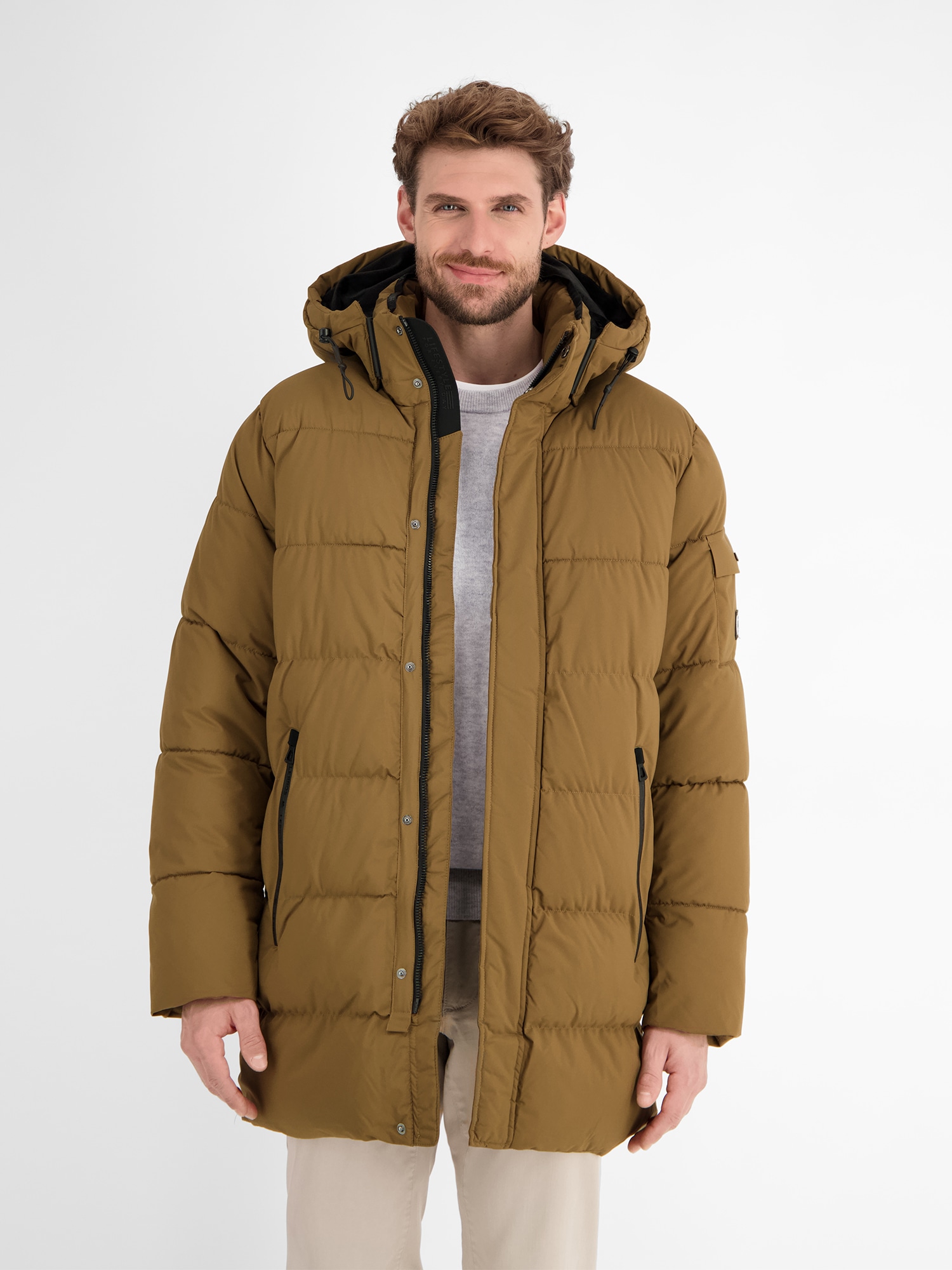 LERROS Steppjacke »LERROS Warm gefütterte Steppjacke mit abnehmbarer Kapuze«, mit Kapuze, Wasser- und windabweisend, atmungsaktiv