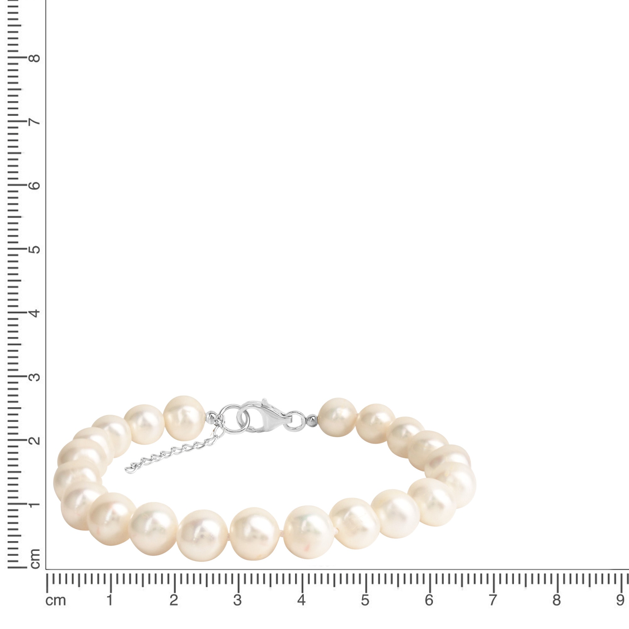 Vivance Armband »925/- Sterling Silber rhodiniert Süßwasserzuchtperle 8mm«
