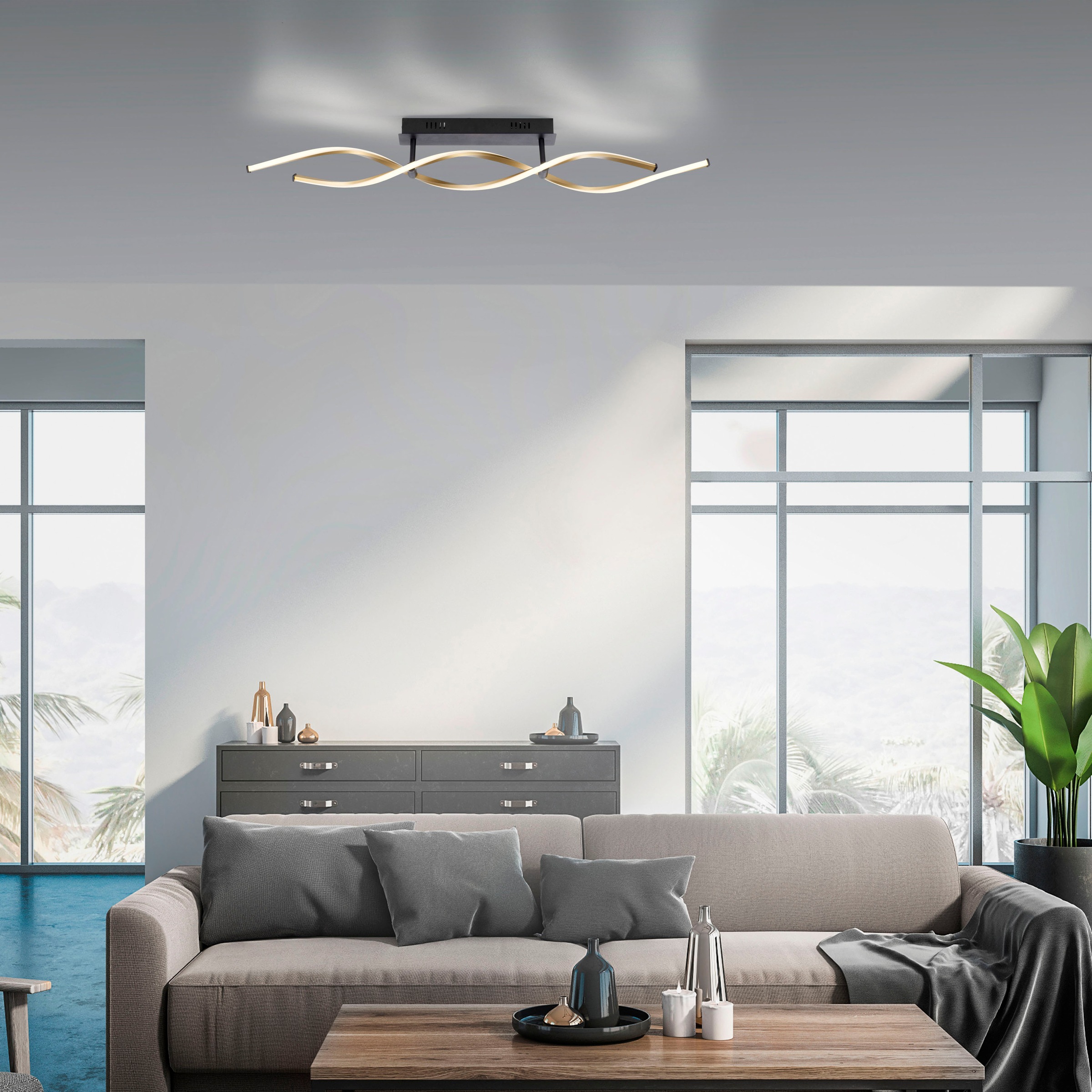 Paul Neuhaus Deckenleuchte »POLINA«, 2 flammig, Leuchtmittel LED-Board | LED fest integriert, LED, Simply Dim