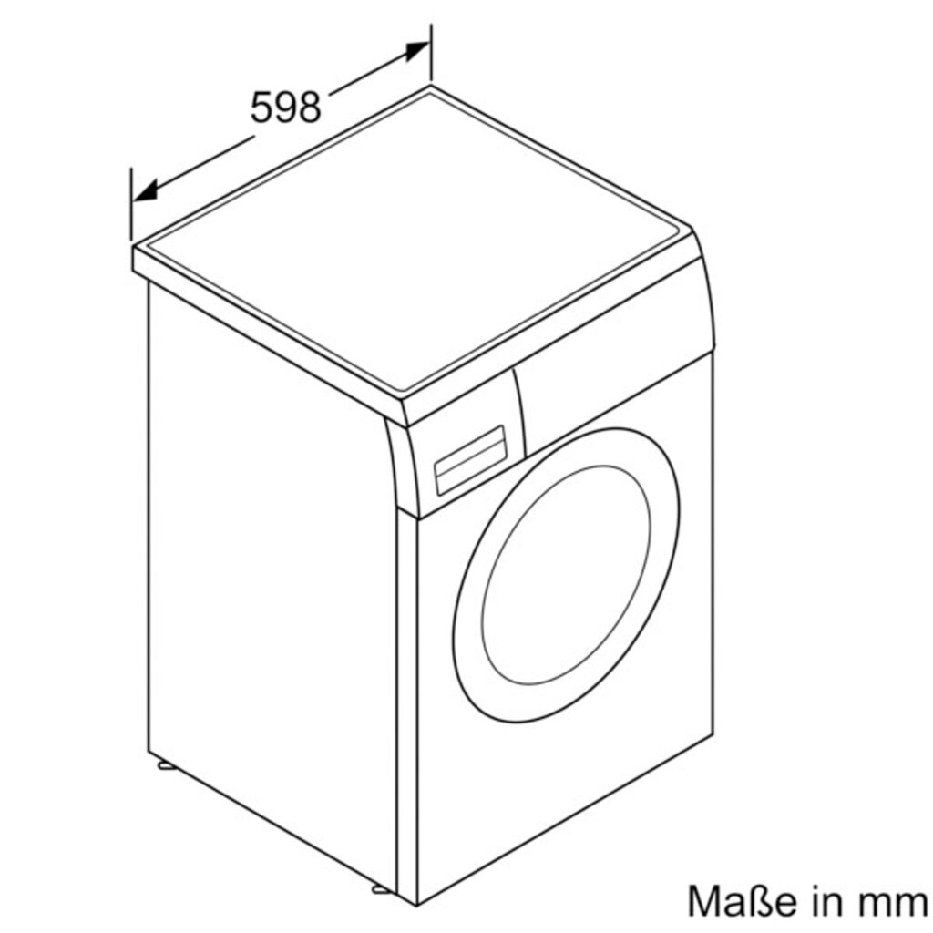 SIEMENS Waschmaschine »WU14UT41«, iQ500, WU14UT41, 9 kg, 1400 U/min, unterbaufähig