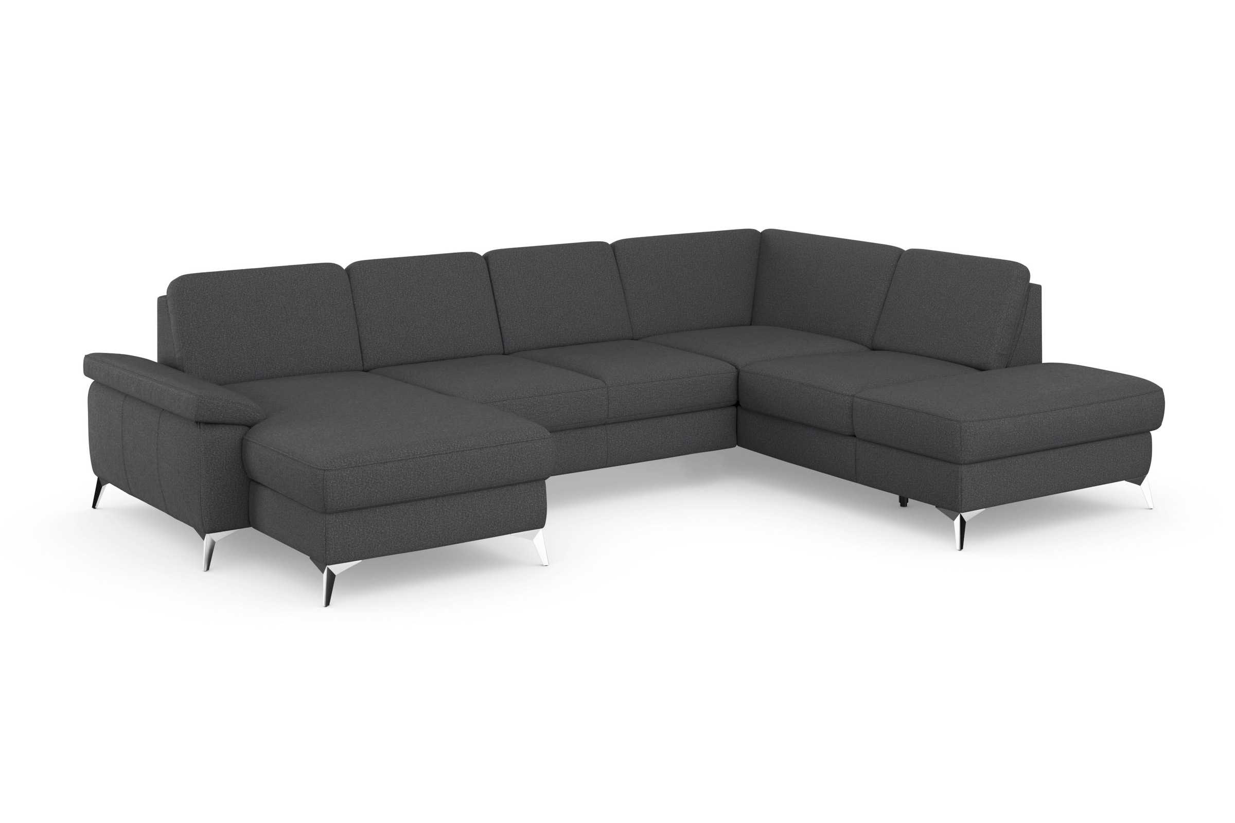 sit&more Wohnlandschaft »Padua U-Form«, inklusive Sitztiefenverstellung, Armteilfunktion und Federkern