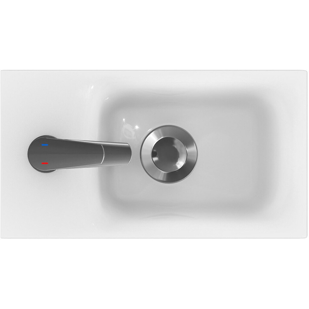 CERSANIT Waschtisch »MODUO«, lackierte Oberfläche, hochwertiges Keramikwaschbecken, Breite 40 cm