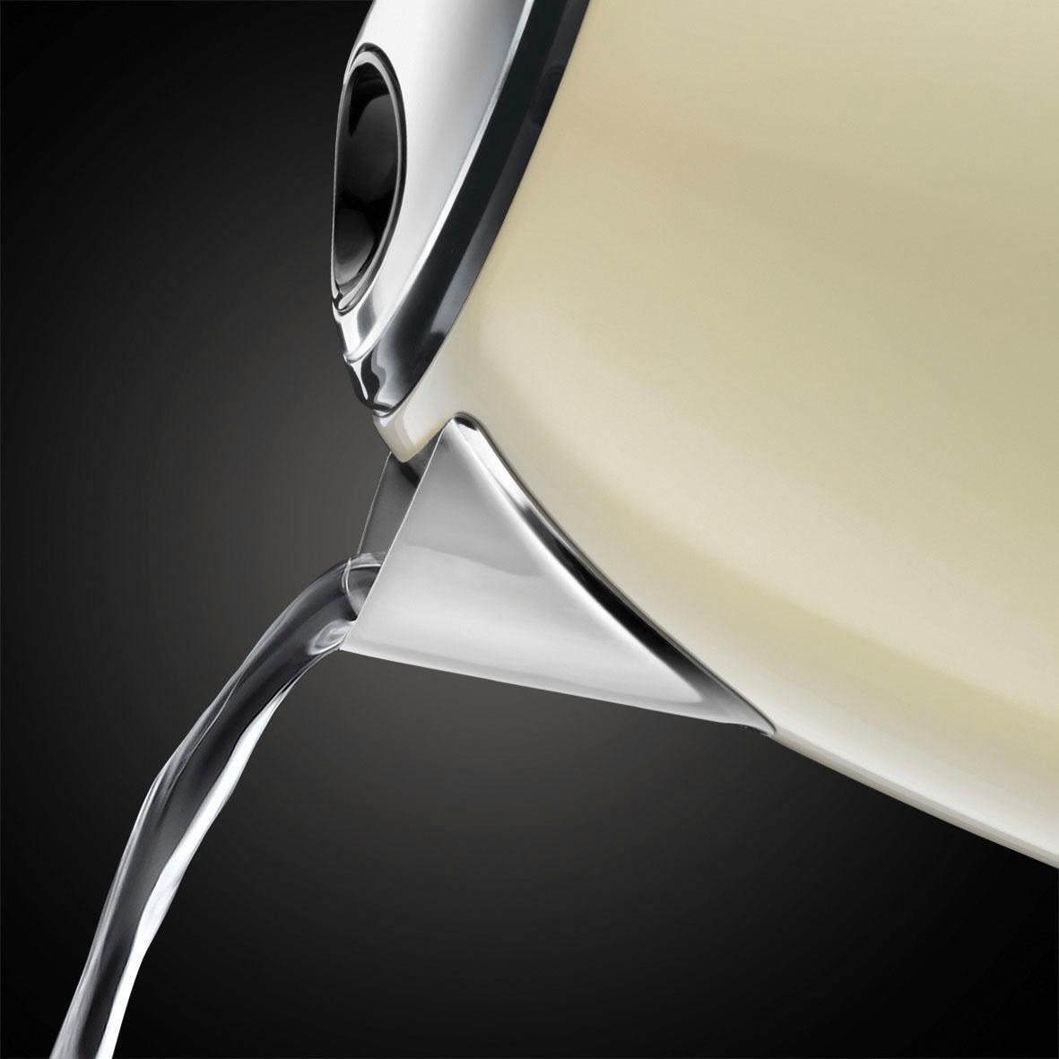 RUSSELL HOBBS Wasserkocher »Colours Plus+ Cream 24994-70«, 1 l, 2400 W, Edelstahl, Schnellkochfunktion, Perfect-pour-Ausgustülle, Kalkfilter