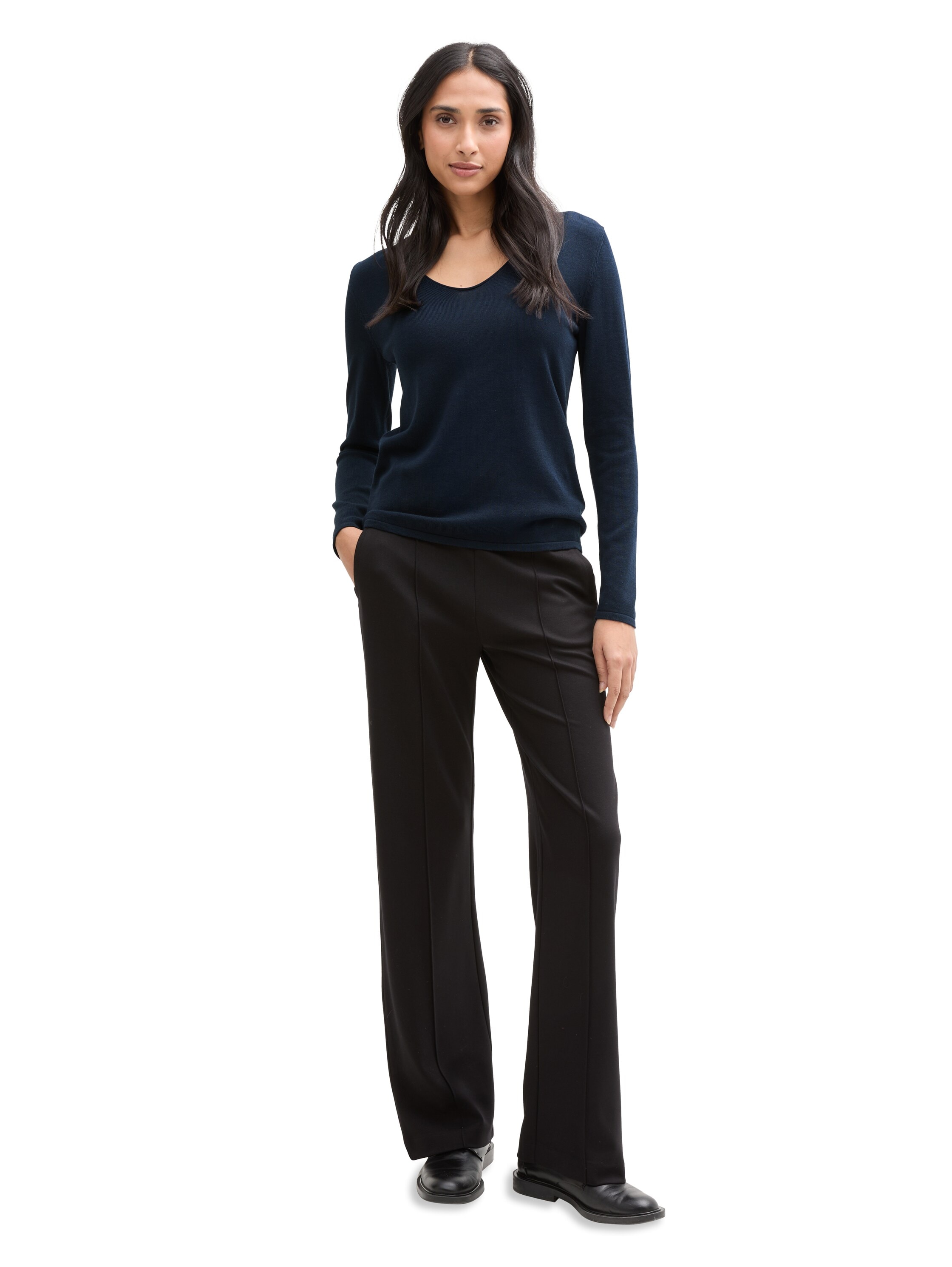 TOM TAILOR V-Ausschnitt-Pullover, mit V-Ausschnitt