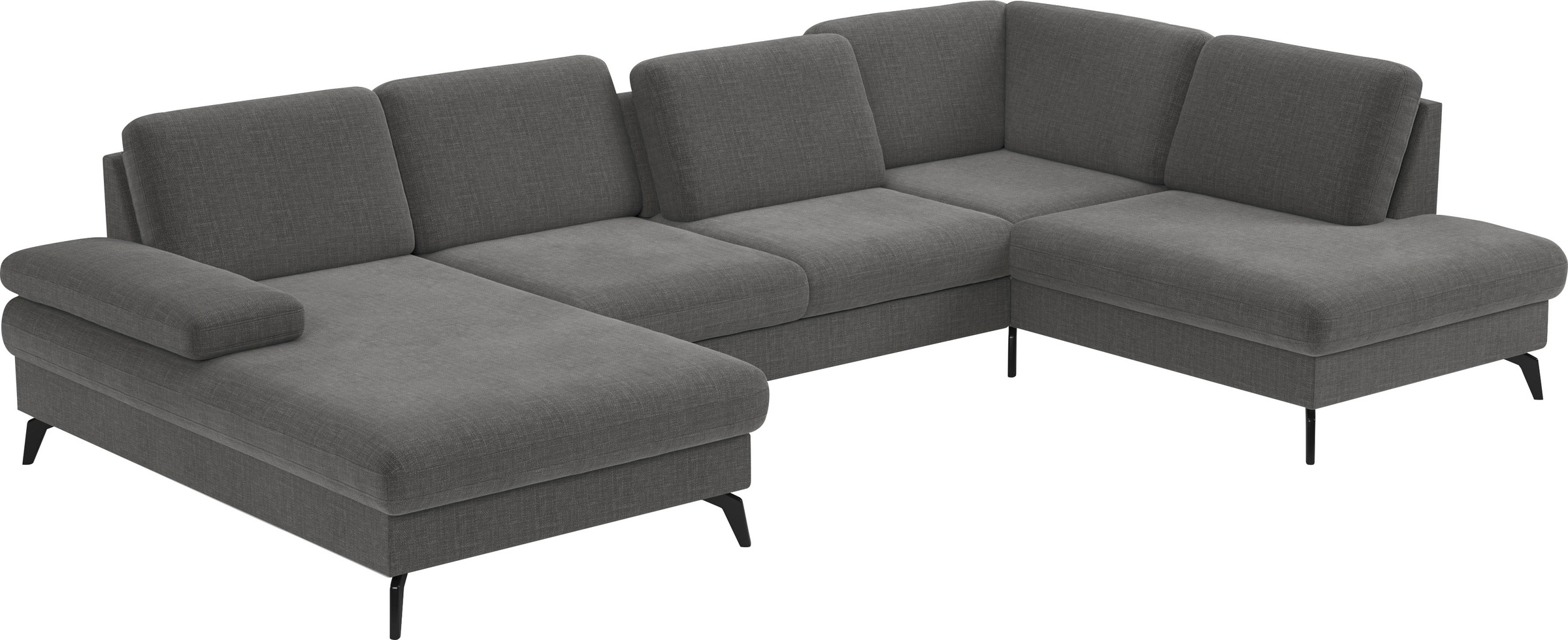 sit&more Wohnlandschaft »Morris U-Form, inkl. Sitztiefenverstellung«, wahlweise mit Armteilverstellung, Bettfunktion & Bettkasten