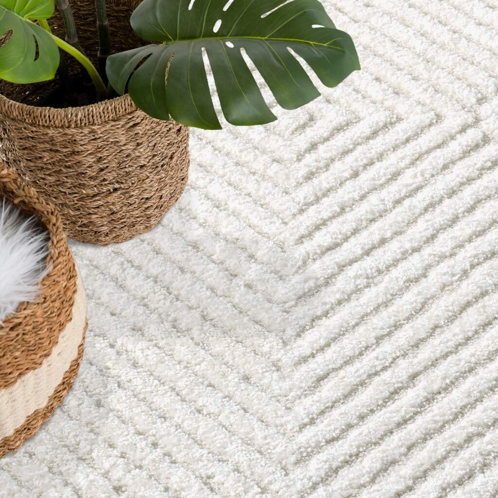 Carpet City Teppich »LOUNGE 0632«, rechteckig, 15 mm Höhe, Kurzflor-Teppich Modern, Hoch-Tief-Struktur, Wohnzimmer, Schlafzimmer