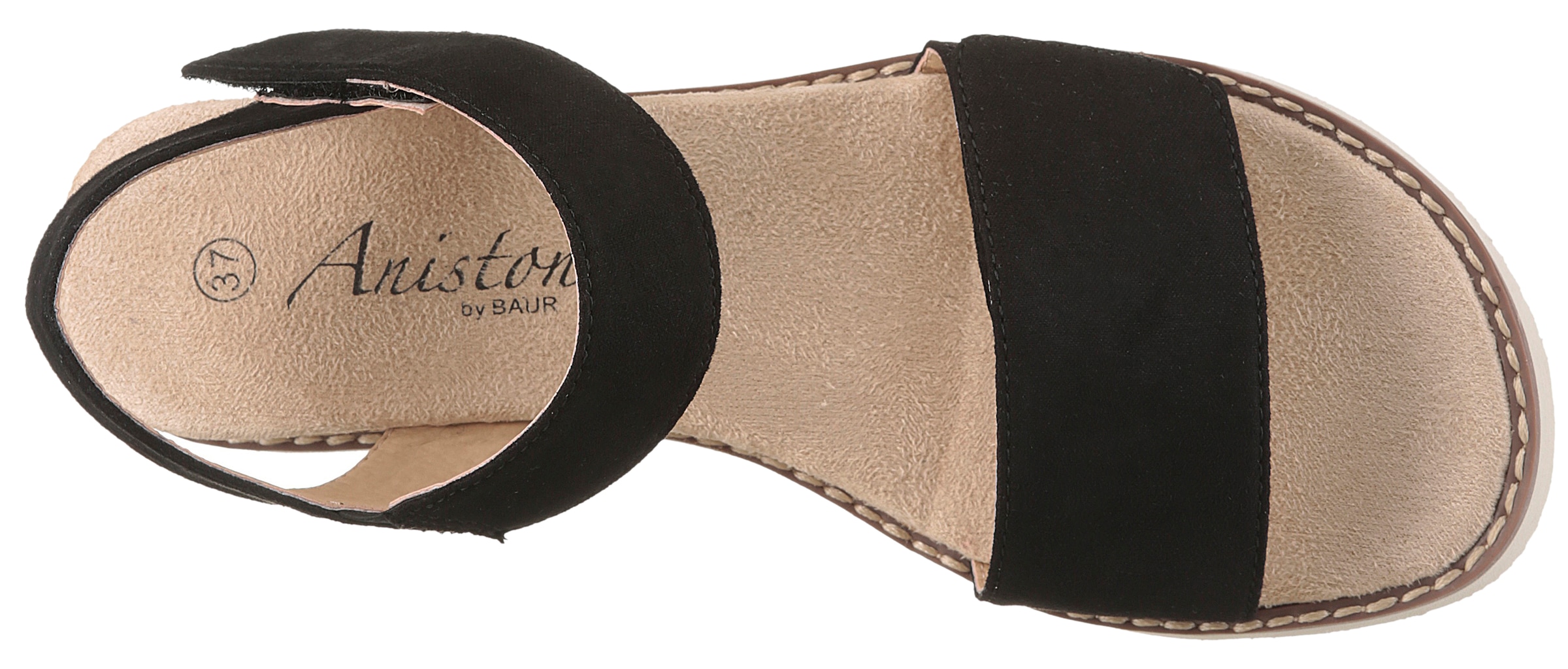 Aniston SHOES Sandale  Sommerschuh, Klettschuh, Keilabsatz - NEUE KOLLEKTION