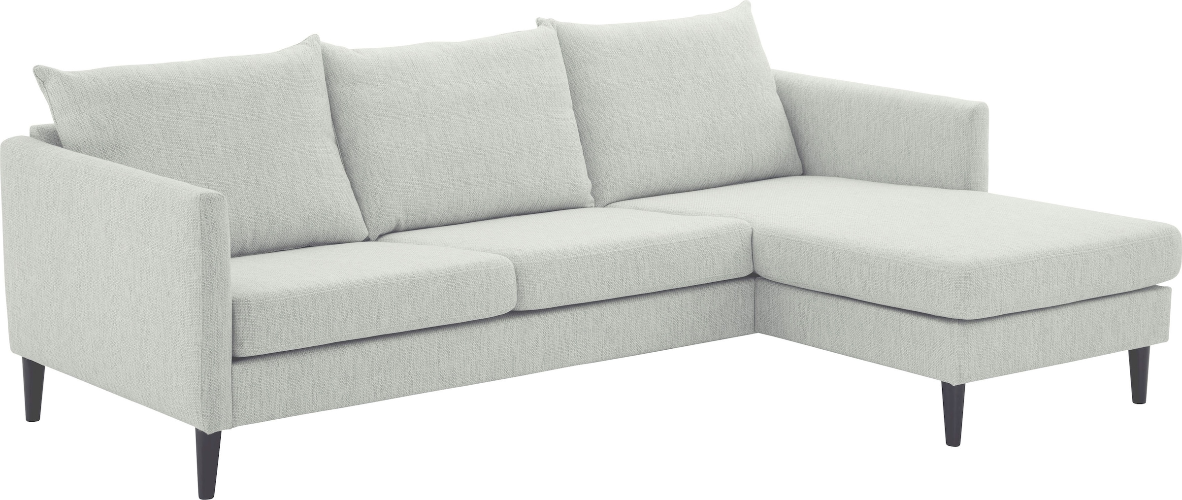 ATLANTIC home collection Ecksofa »Rekvik L-Form«, mit Wellenunterfederung, Ottomane beidseitig montierbar