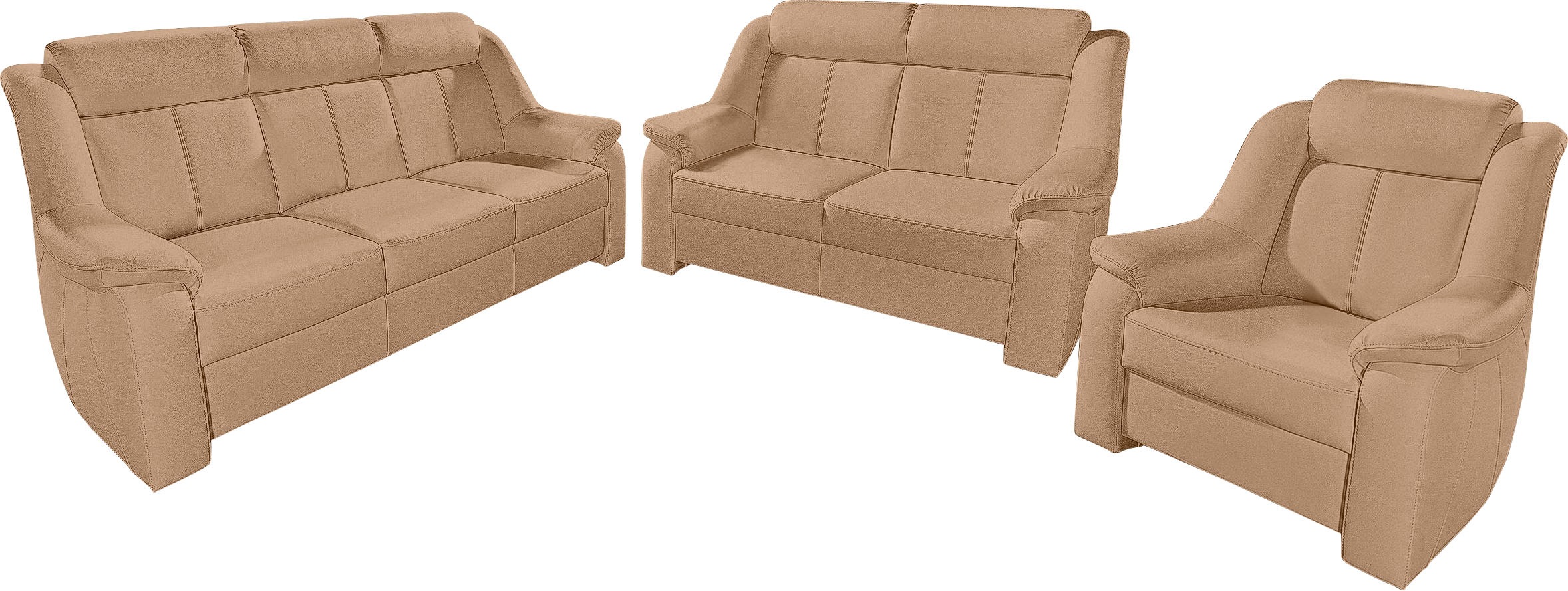 sit&more Polstergarnitur »Basel«, Set, bestehend aus 3-Sitzer + 2-Sitzer + günstig online kaufen