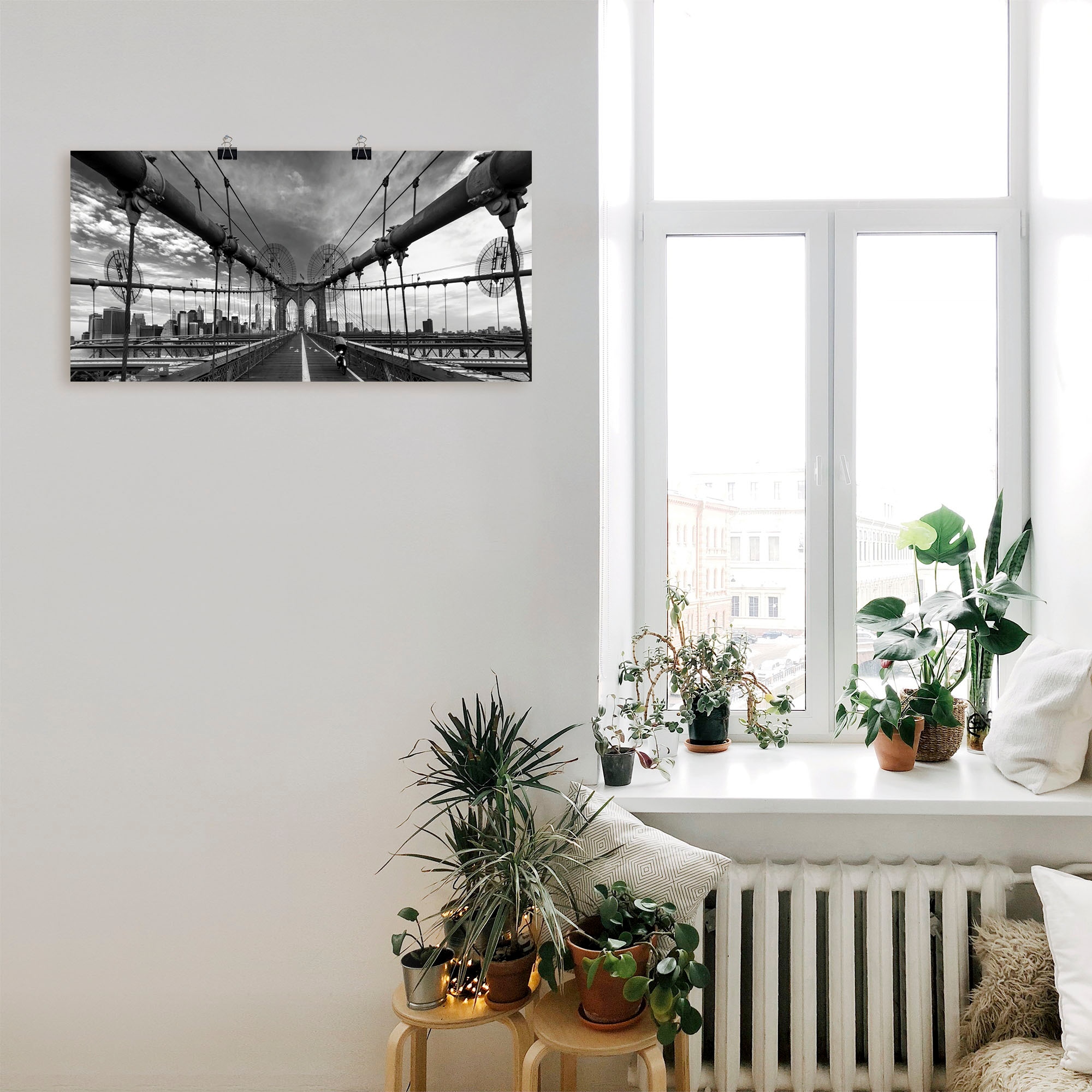 Artland Wandbild »Brooklyn Bridge New York III«, Brücken, (1 St.), als Lein günstig online kaufen