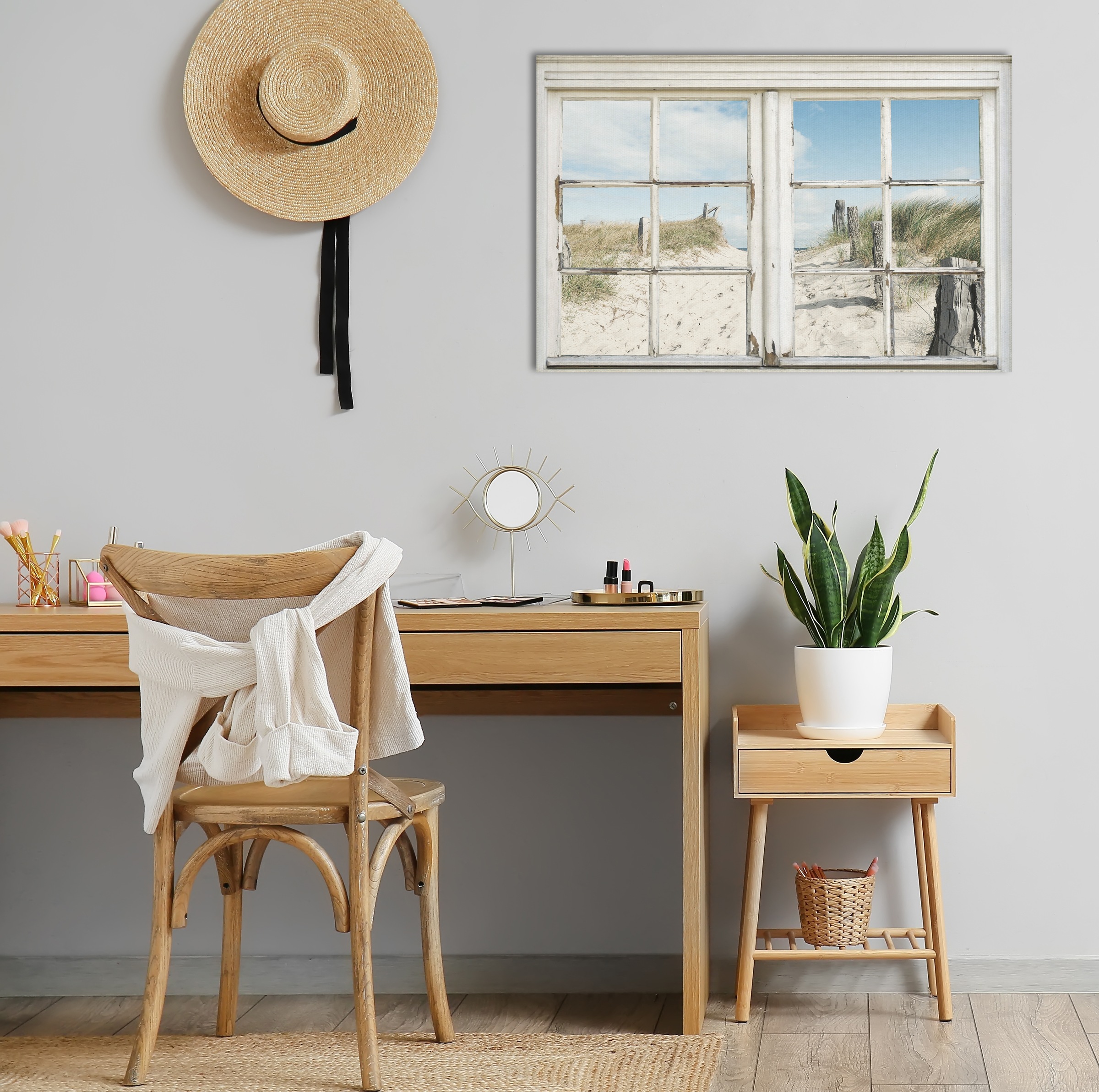 queence Leinwandbild »Norderney«, Düne-Gräser-Natur-Meer-Meer Bilder-Fenste günstig online kaufen