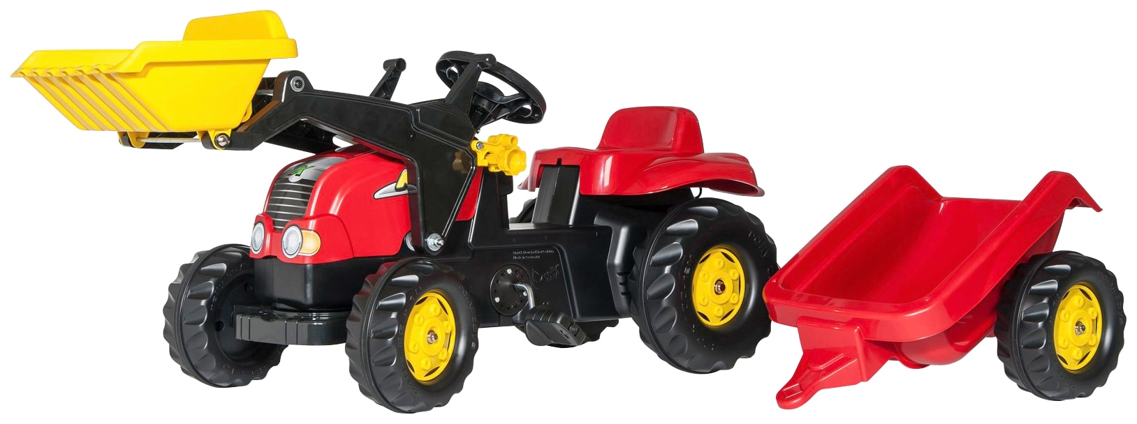 Rolly Toys Tretfahrzeug, Traktor mit Trailer und Lader