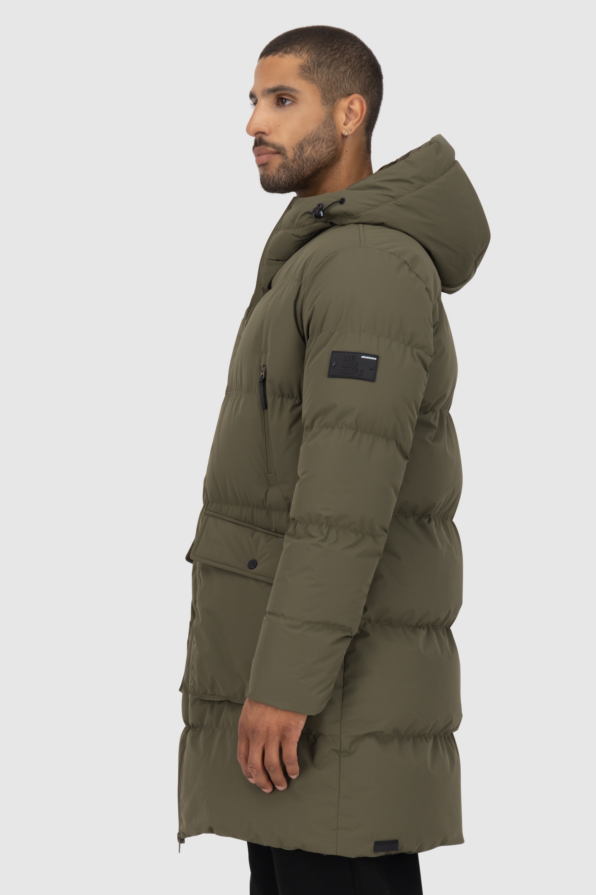 Alife & Kickin Steppjacke »Herren NinoAK A«, mit Kapuze, lange Jacke mit gefütterter Kapuze und bequemer Schnittform