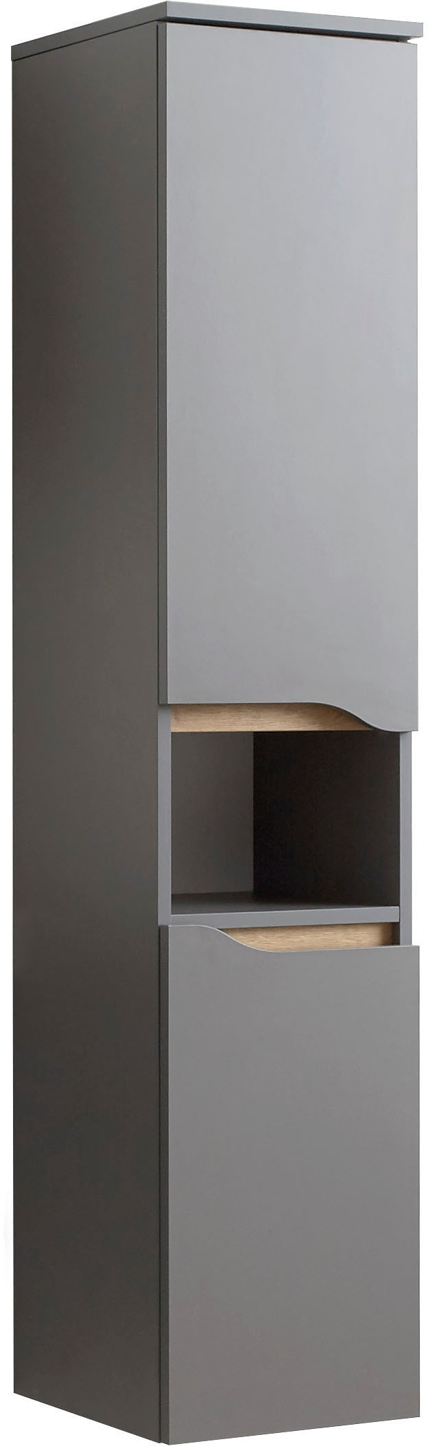 Saphir Badmöbel-Set »Quickset 3-teilig, Keramik-Waschtisch und LED-Spiegelschrank«, (5 St.), mit Midischrank, 2 Türen, 1 Nische, 2 Schubladen, inkl. Türdämpfer