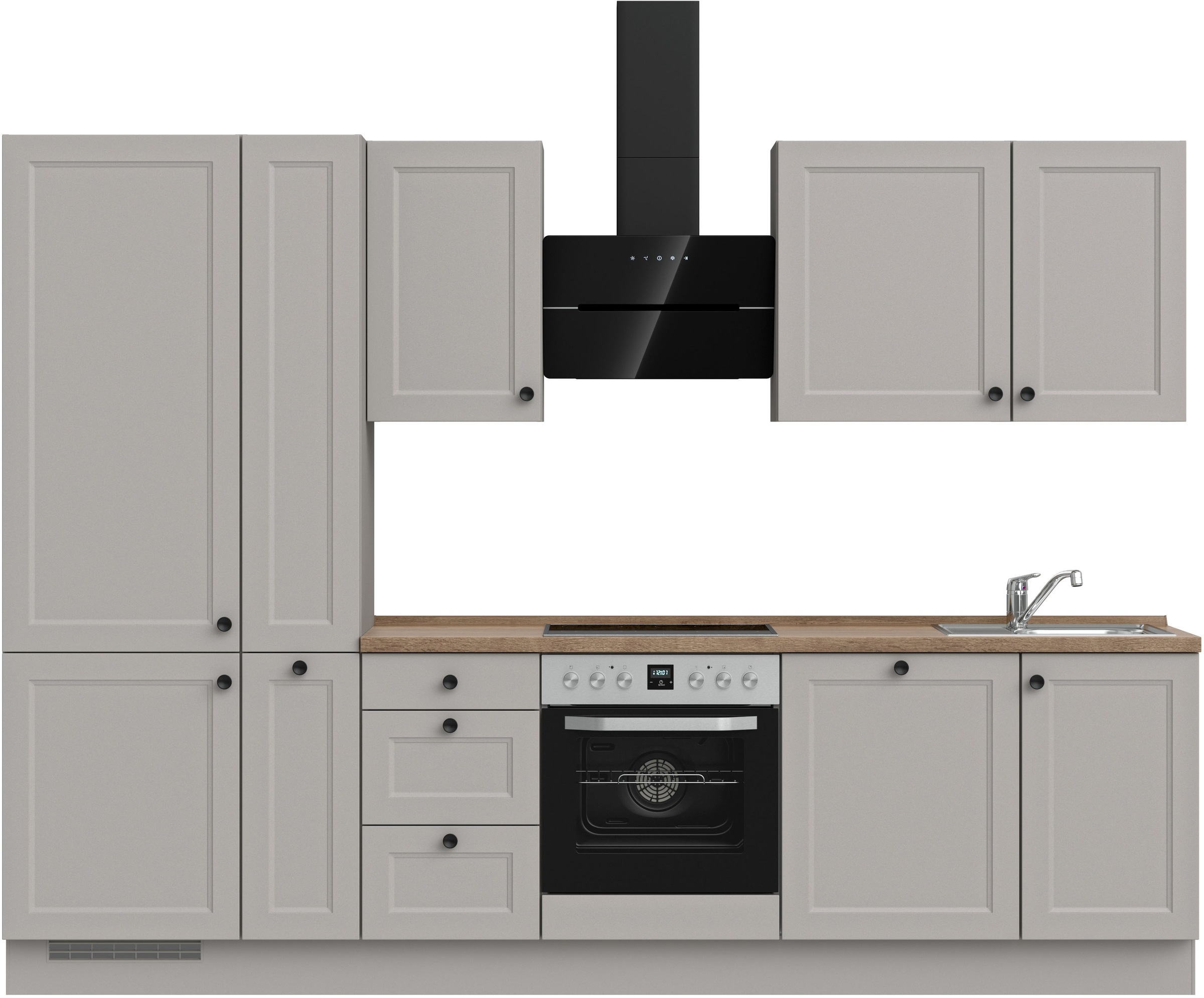 nobilia® Küchenzeile »"Cascada II"«, vormontiert, Breite 300 cm, Ausrichtun günstig online kaufen