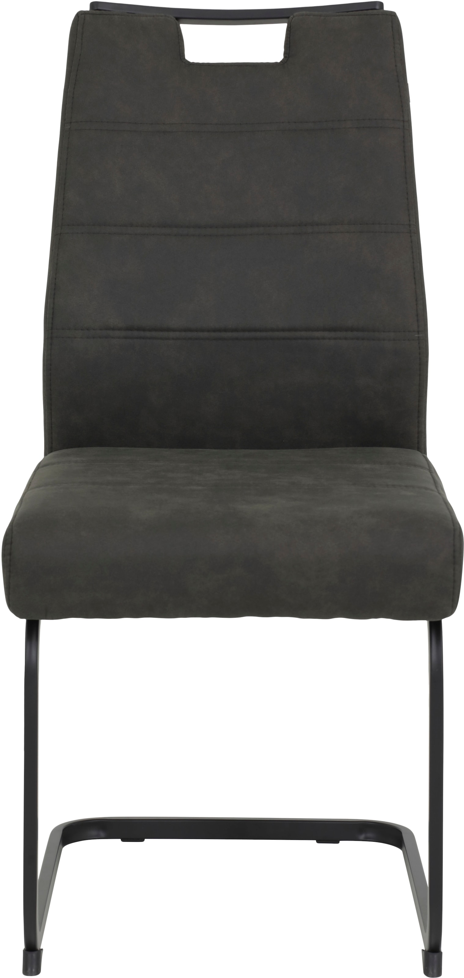 HELA Freischwinger »KERSTIN«, (Set), 4 St., Microfaser VINTAGE-Polyester, Freischwinger, XL Sitzbreite, Griff, Vintage Optik, 140kg belastbar
