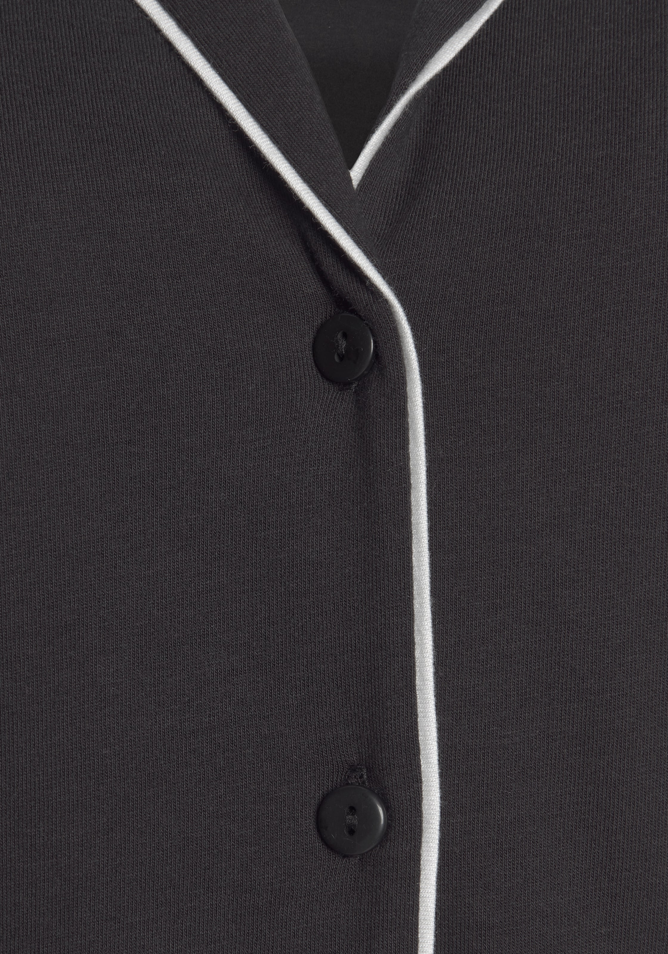 Vivance Dreams Pyjama, (2 tlg.), mit Kontrastpaspel-Details