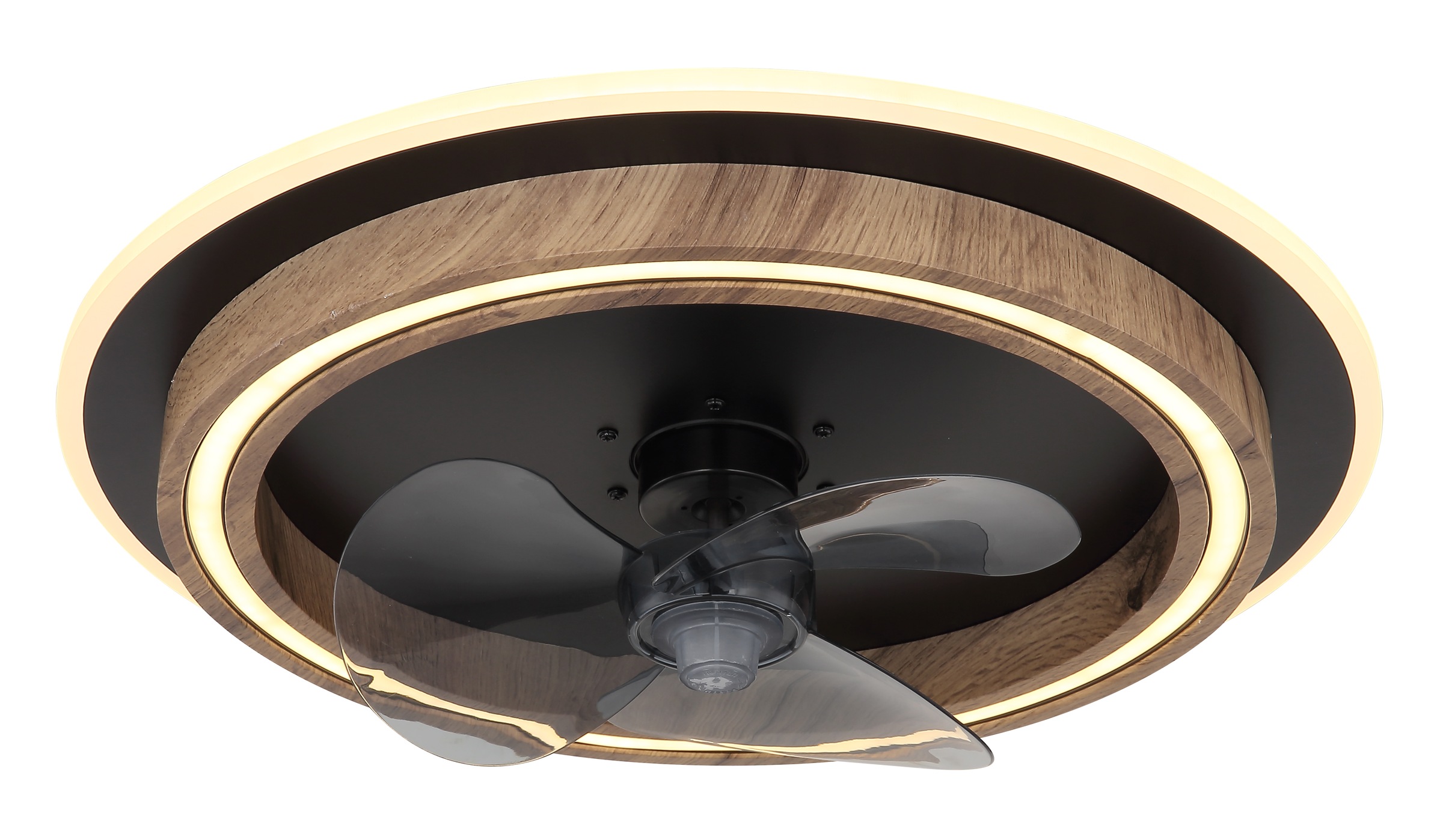 GLOBO LIGHTING Deckenleuchte »BOZAN«, Leuchtmittel LED-Modul | LED fest integriert, Deckenventilator Metall schwarz matt, LED