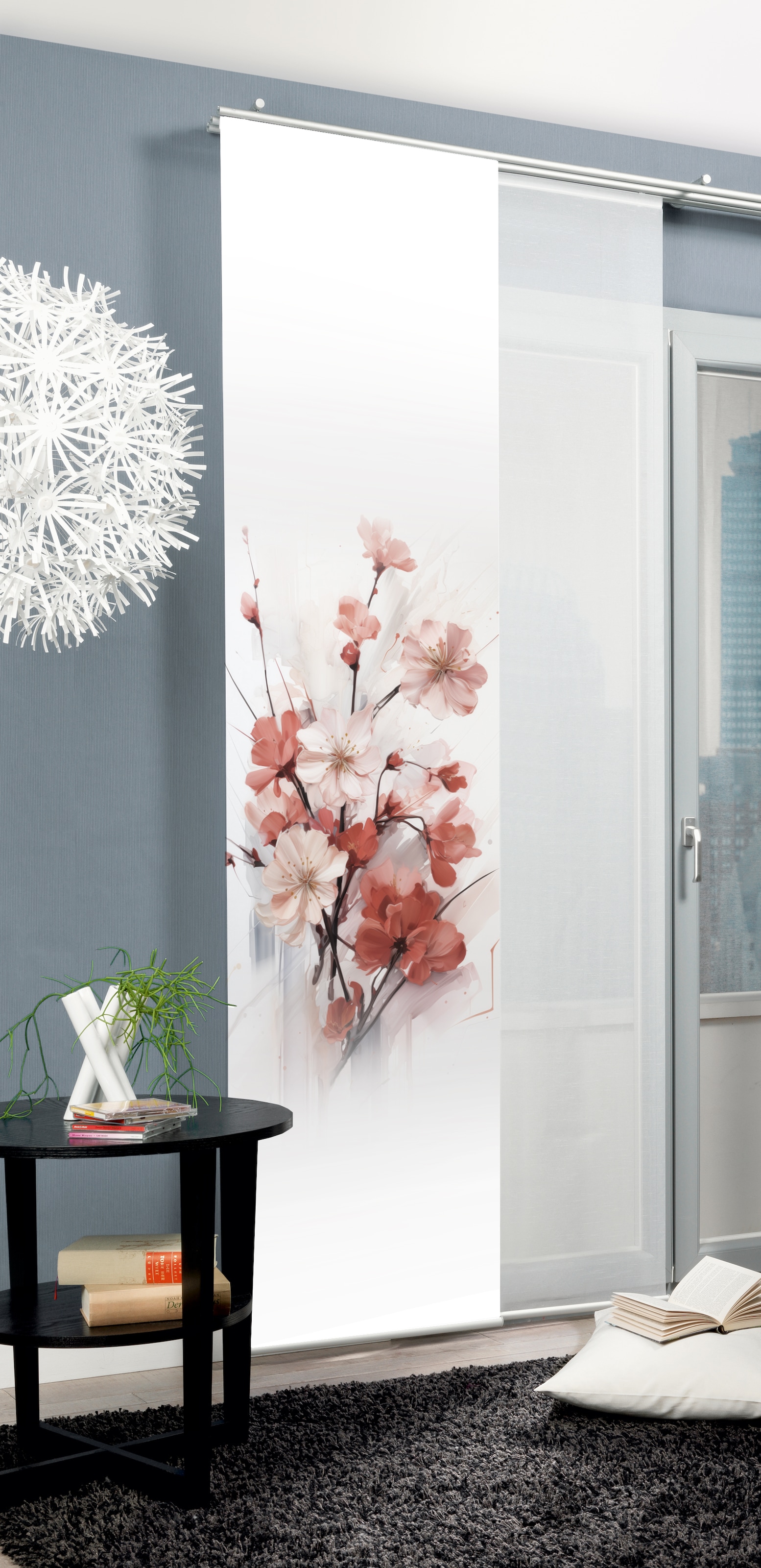 HOME WOHNIDEEN Schiebegardine »LOTUS«, (1 St.), Schiebewand Seidenoptik, Di günstig online kaufen