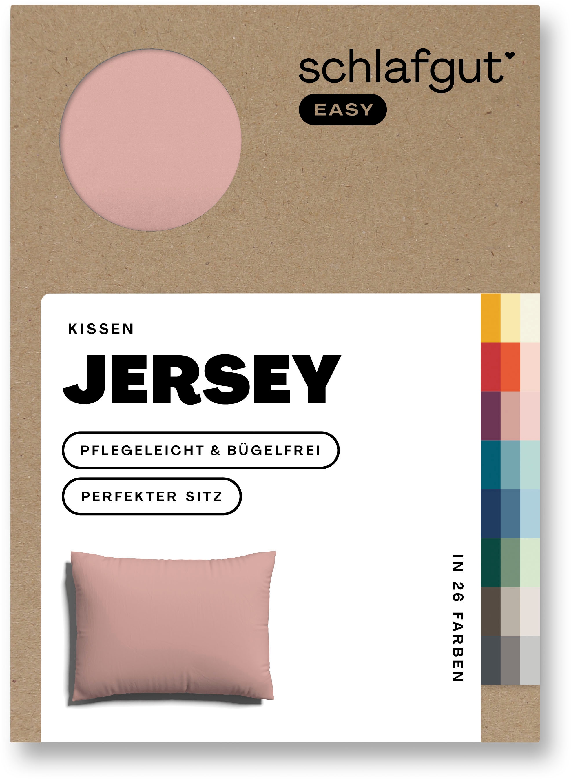 Bild von Schlafgut Kissenbezug »EASY Jersey«, (1 St.), Kissenhülle mit Reißverschluss, weich und saugfähig, Kissenbezug