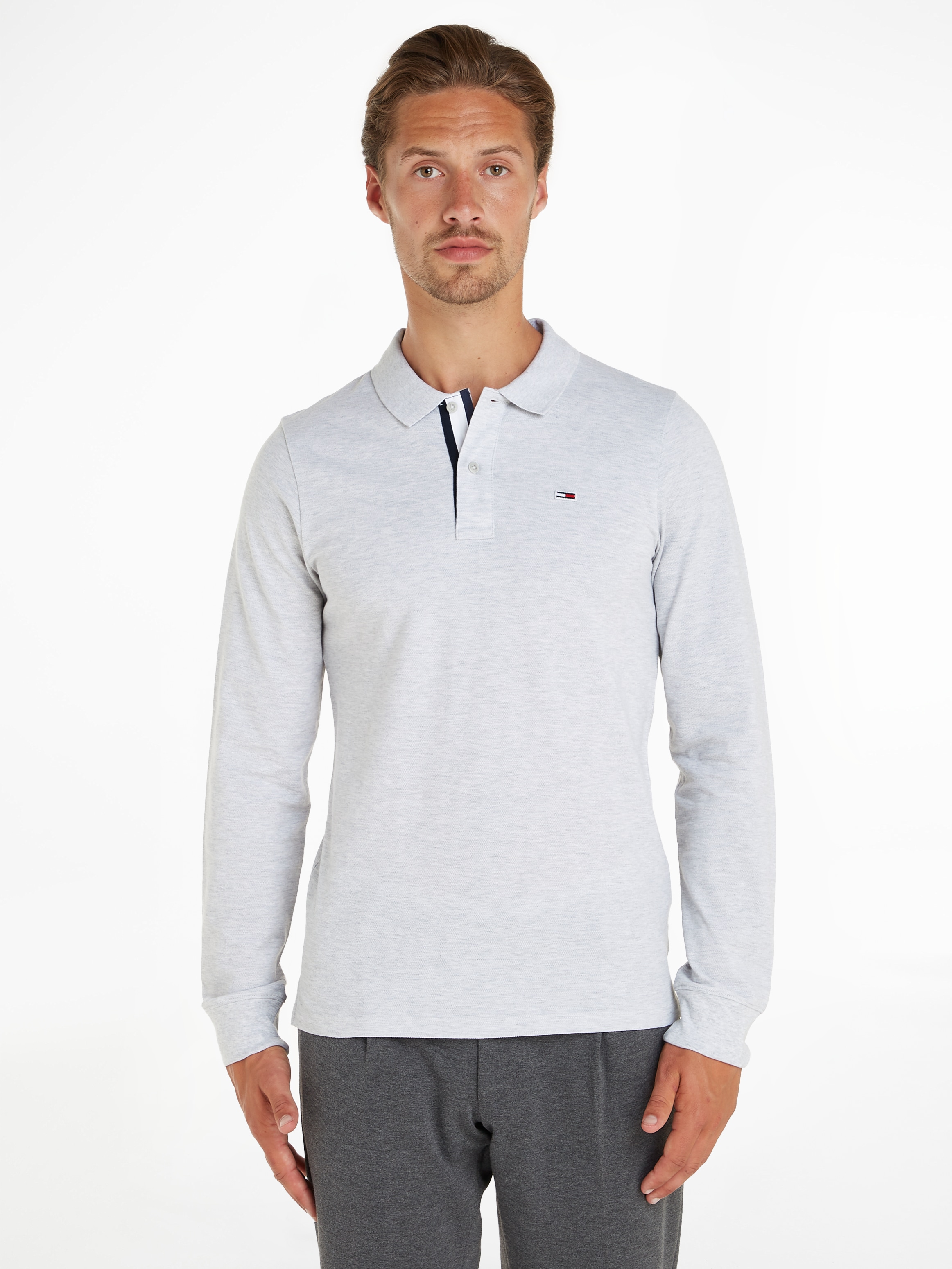 Tommy Jeans Langarm-Poloshirt »TJM SLIM SOLID LS POLO« online bei