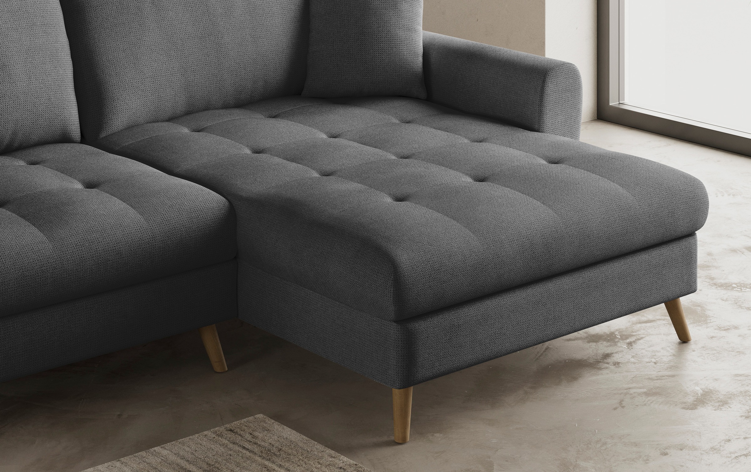 Mr. Couch Ecksofa »Blackburn II, L-Form«, Mit Kaltschaumpolsterung bis 140 kg belastbar