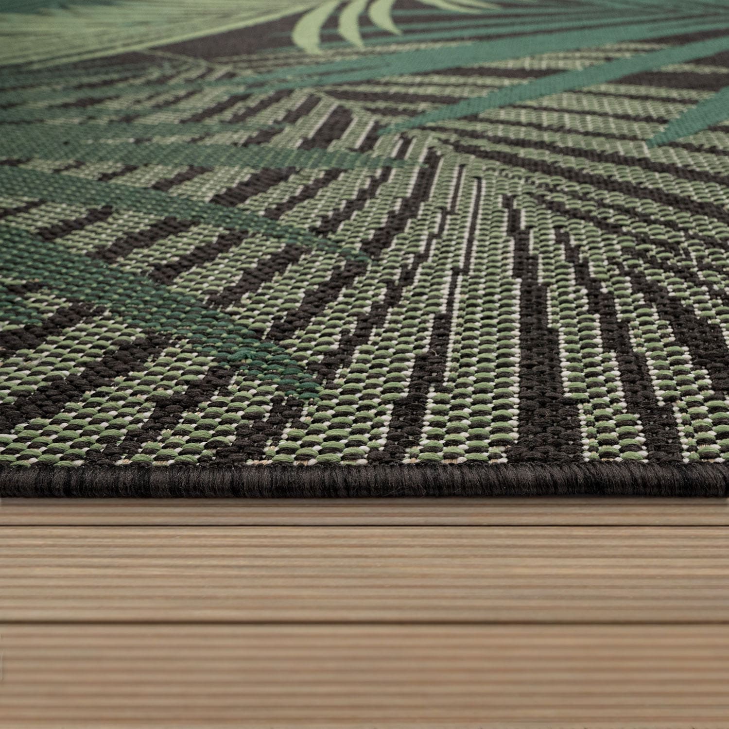 Paco Home Teppich »Ostende bequem bestellen 534«, Flachgewebe, und schnell Motiv Outdoor geeignet, rechteckig, In- Wohnzimmer und Palmenblätter