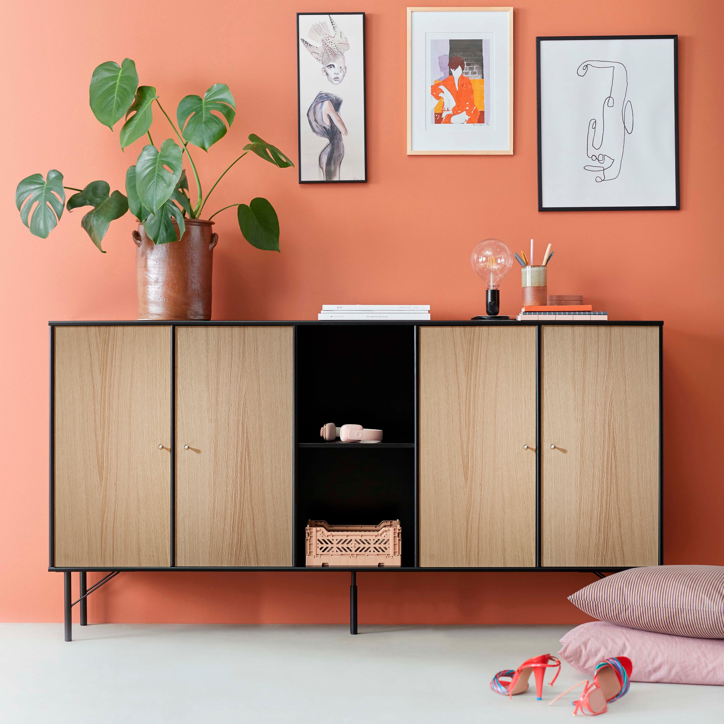 Hammel Furniture Türfront »Mistral Kubus 063, Tür passend zur Sideboard & Bücherregal«, (2 St.), (2 St), als Ergänzung für Korpus 025, 026, 116 und 117, Breite: 32 cm