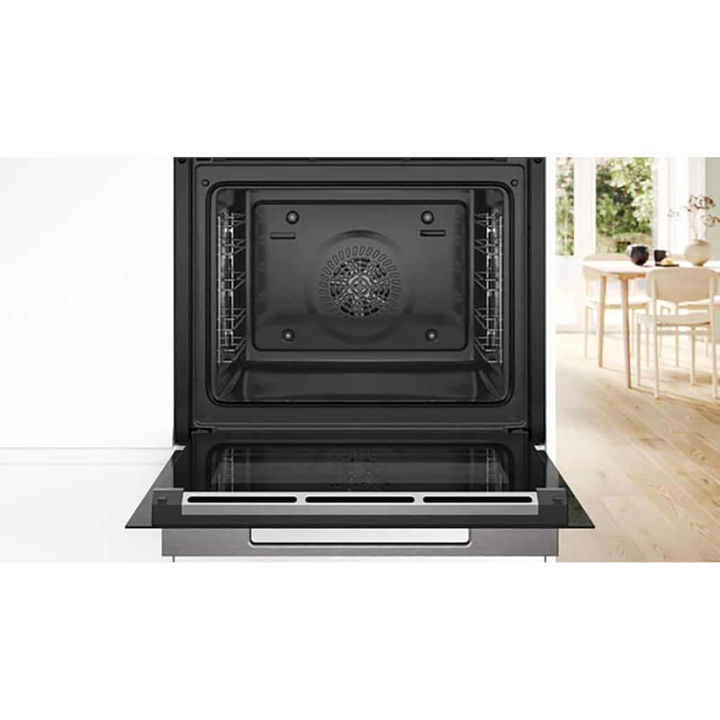 BOSCH Einbaubackofen »HBG7221B2«, Serie 8, HBG7221B2, mit Teleskopauszug nachrüstbar, Hydrolyse