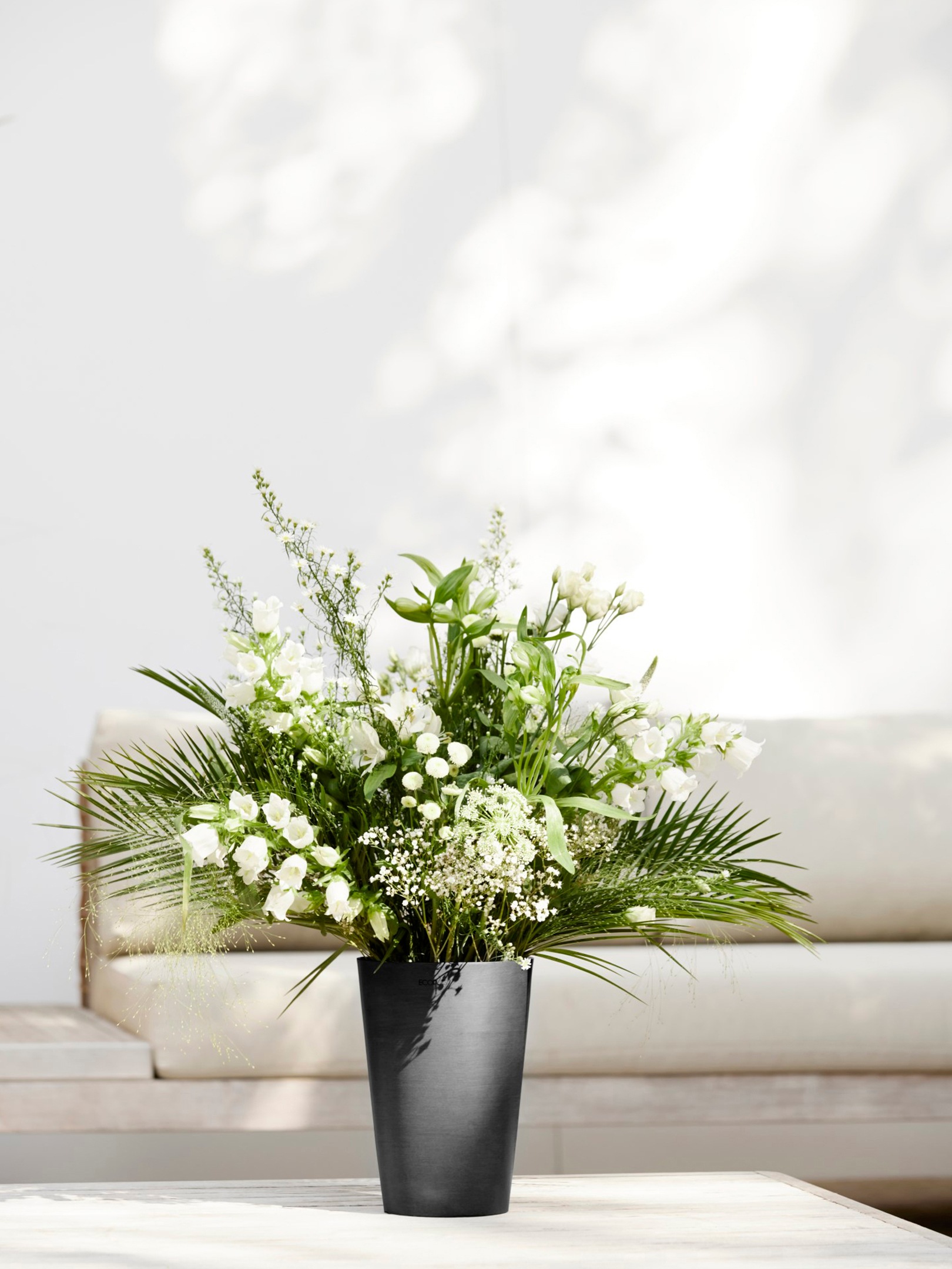 ECOPOTS Blumentopf »Pisa 17,5 Dunkelgrau«, für den Innenbereich