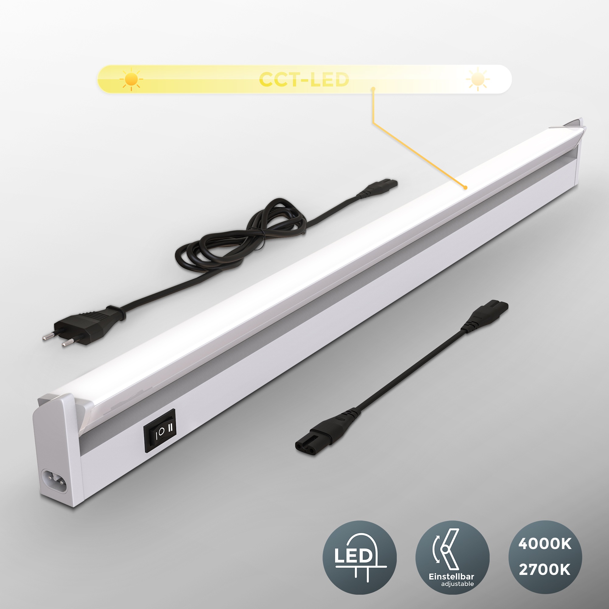 B.K.Licht Lichtleiste, 1 flammig, Leuchtmittel LED-Board   LED fest integri günstig online kaufen