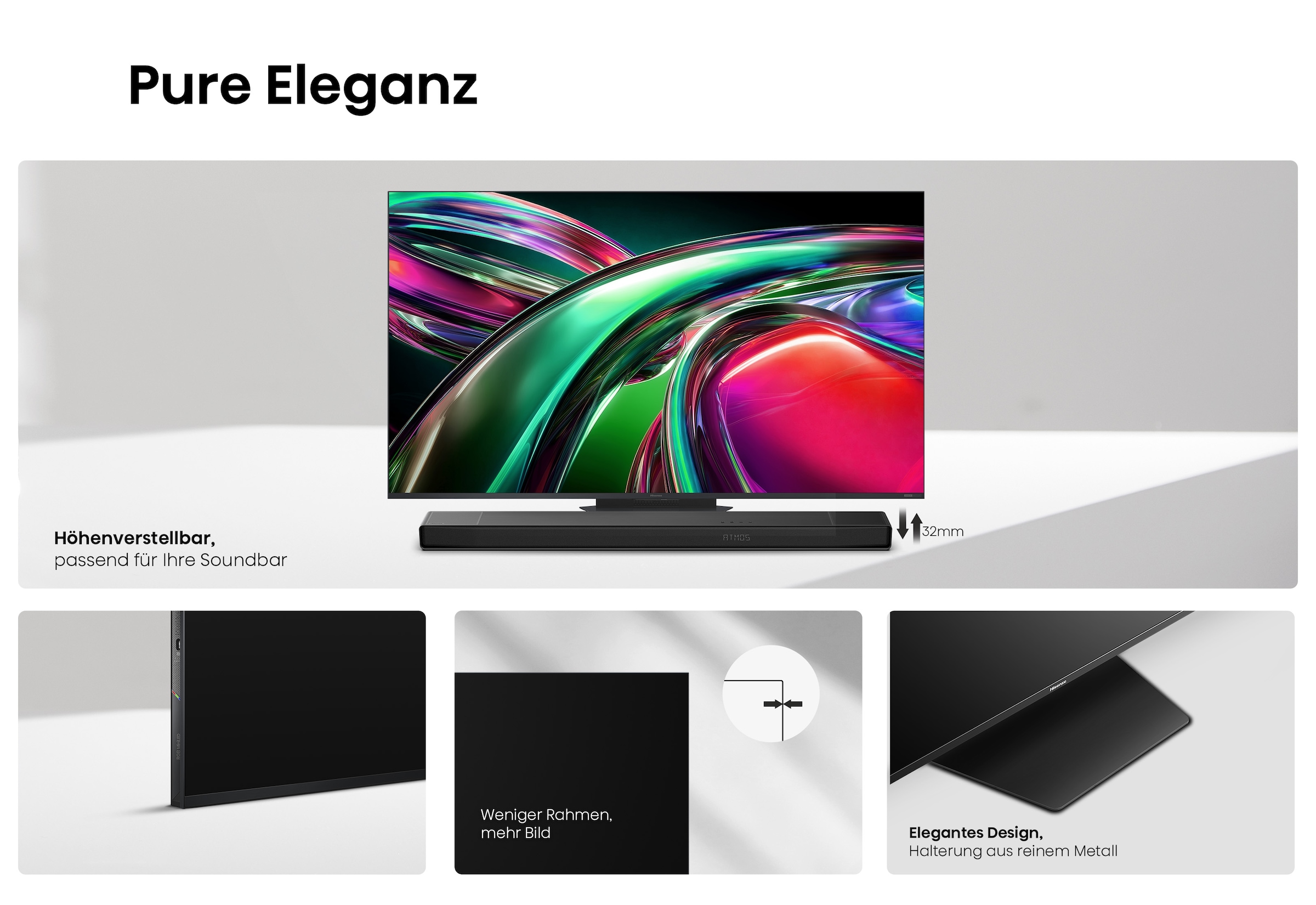 Hisense Mini-LED-Fernseher »65UR9DS« 164 cm/65 ″ Smart-TV