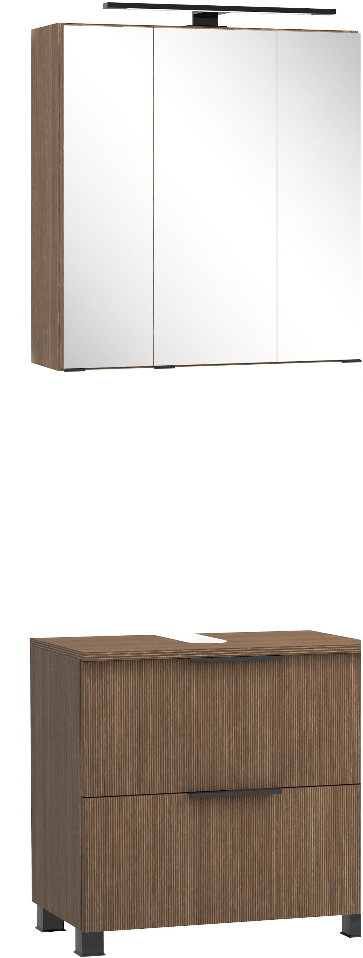 welltime Badmöbel-Set »Welltime, York Unterbecken-Set 2teilig, 60 cm, 1 Klappe, 1 Auszug«