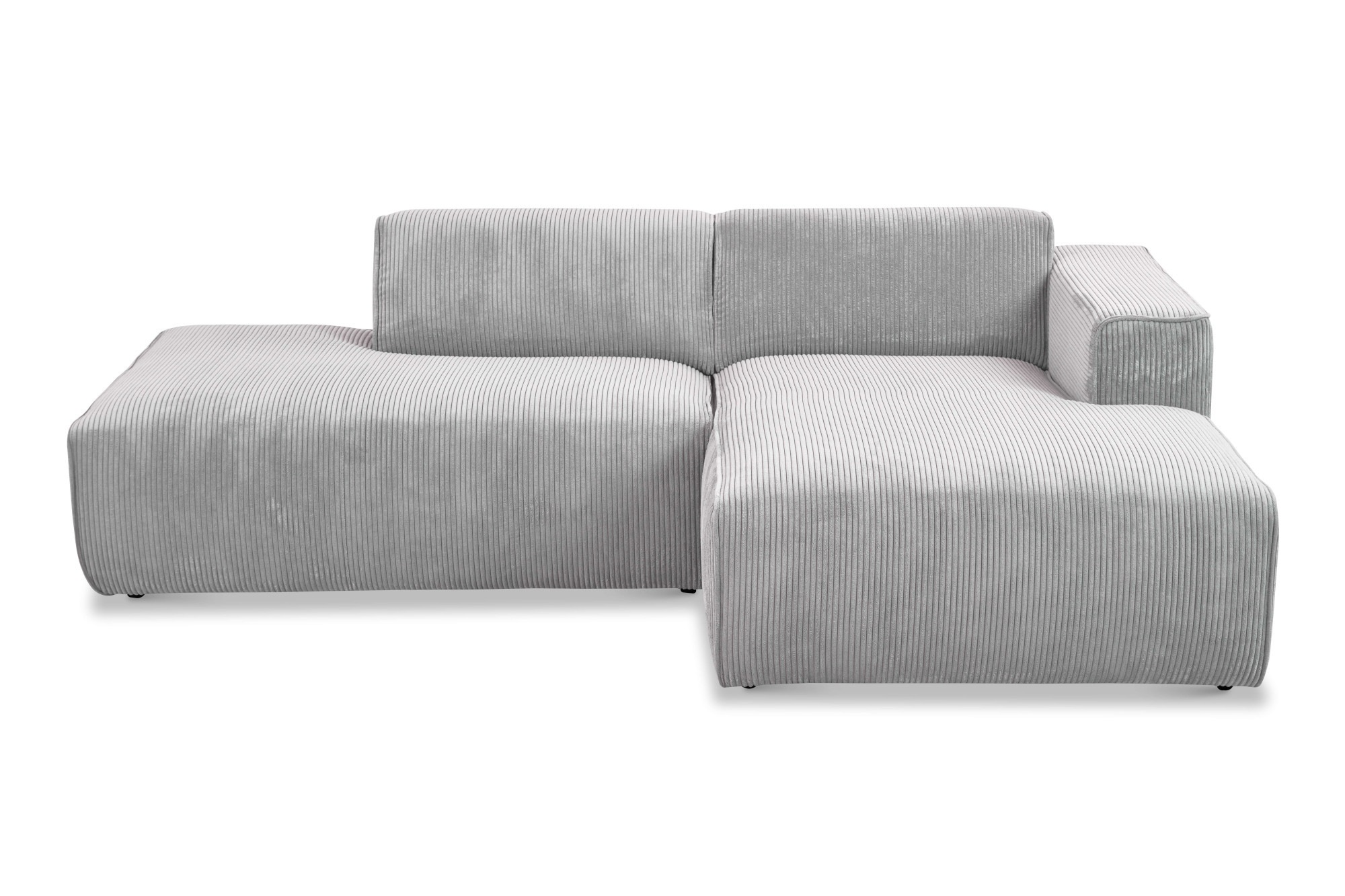 andas Ecksofa »Noord mit Kedernaht, Breite 227 cm«, Cord, Struktur, Webstoff, mit Wellenunterfederung, Massivholzrahmen