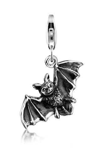 Charm-Einhänger »Anhänger Fledermaus Halloween 925 Silber«