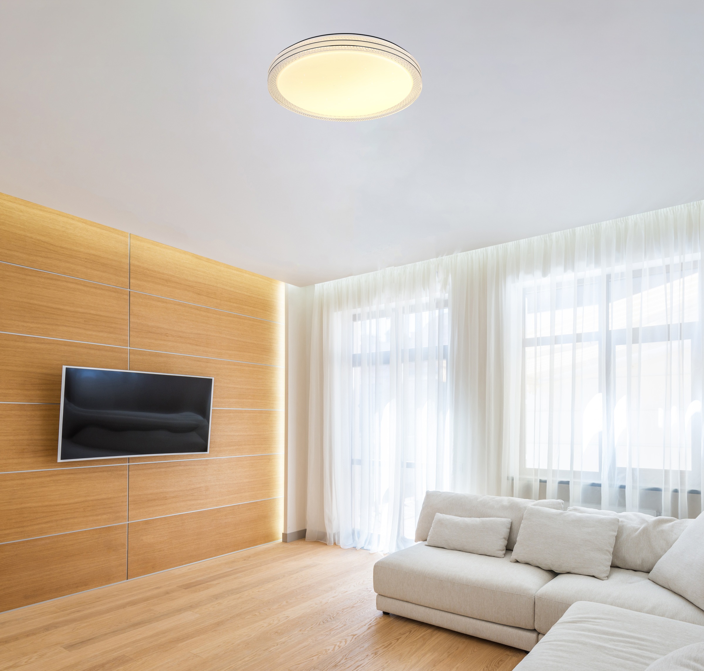 GLOBO LIGHTING LED Deckenleuchte »VELENO«, Leuchtmittel LED-Modul | LED fest integriert, Deckenlampe/rund/Wohnzimmer/Schlafzimmer/elegant