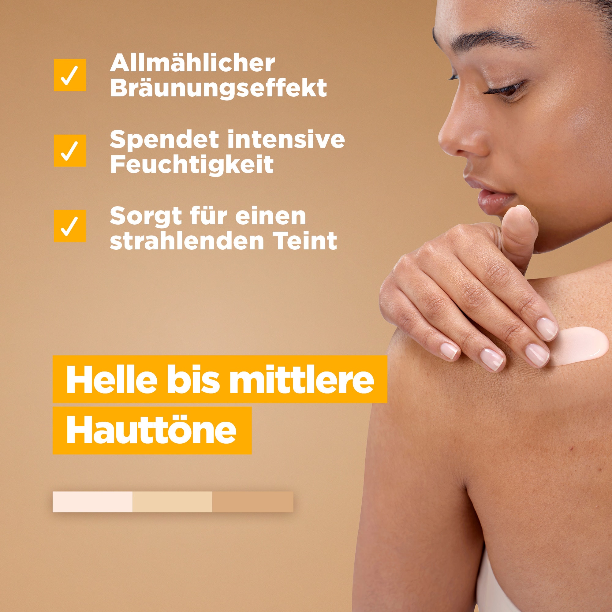 Mixa Selbstbräunungslotion »MIXA BRIGHT & BRONZE SELBSTBRÄUNENDE BODYLOTION« bräunt die Haut in 4 Stunden, spendet Feuchtigkeit