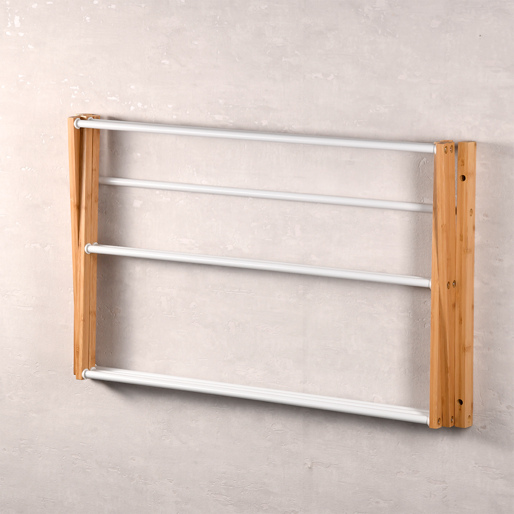 KESPER® Wandwäschetrockner »Wäschetrockner, aus Bambus, FSC«, (1 tlg.), mit 6 Metallleisten zum Aufhängen der Wäsche