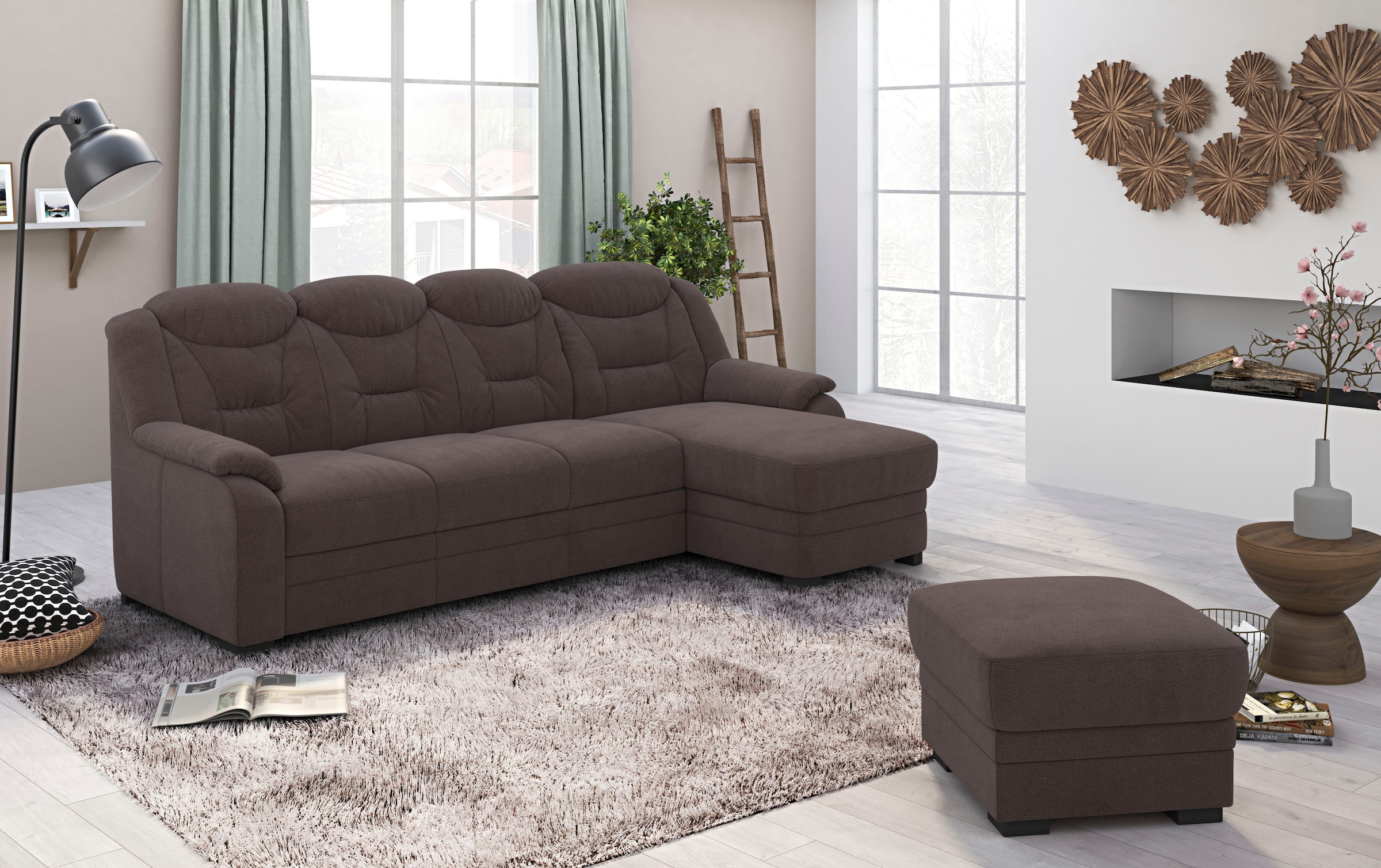COTTA Ecksofa »Marcus L-Form«, wahlweise mit Bettfunktion