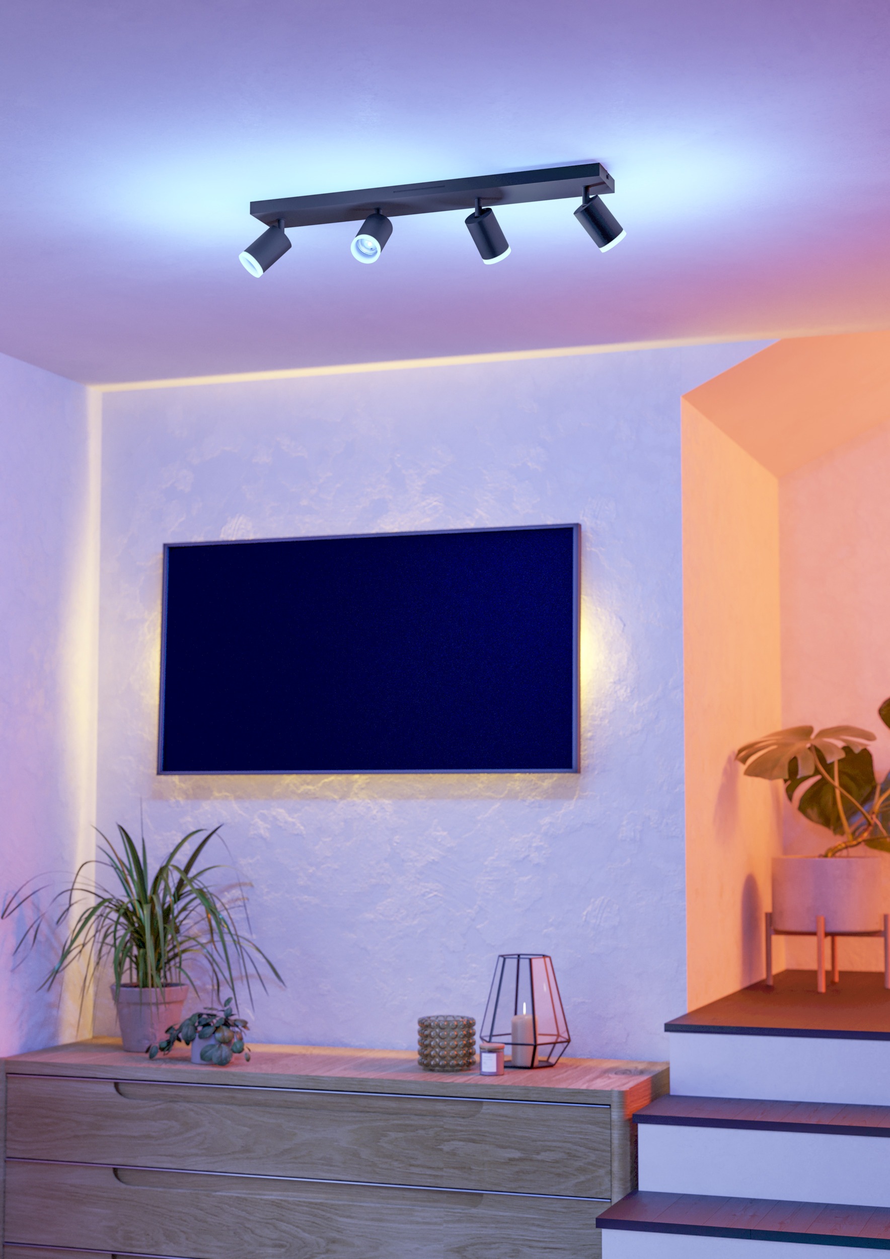 EGLO Deckenleuchte »MELITELLO-Z Spotlampe - Alu, Stahl - LED - 4X3,7W - IP2 günstig online kaufen