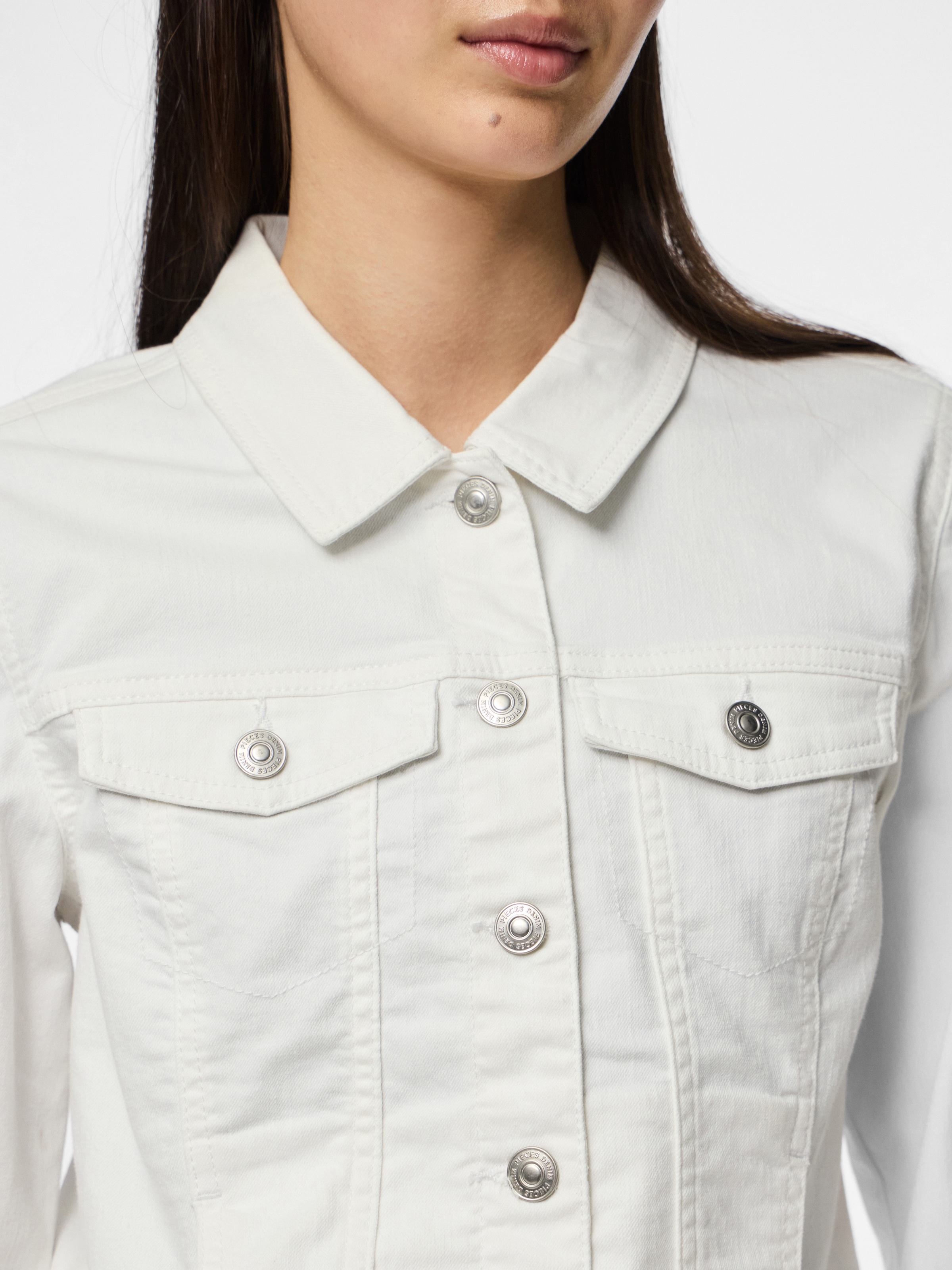 pieces Jeansjacke »PCOIA LS DNM JACKET BWHI NOOS BC«