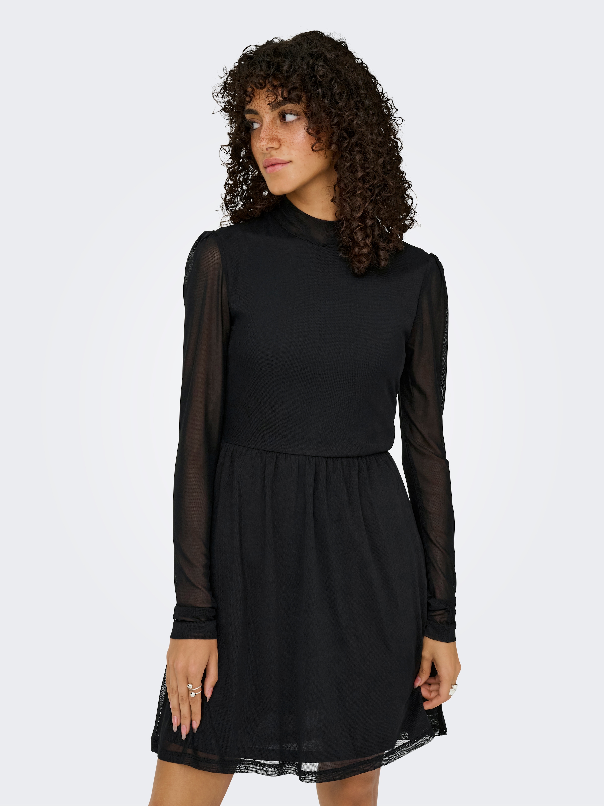 ONLY Minikleid »ONLERICA LIFE L/S HIGH NECK DRESS JRS« Sommerkleid