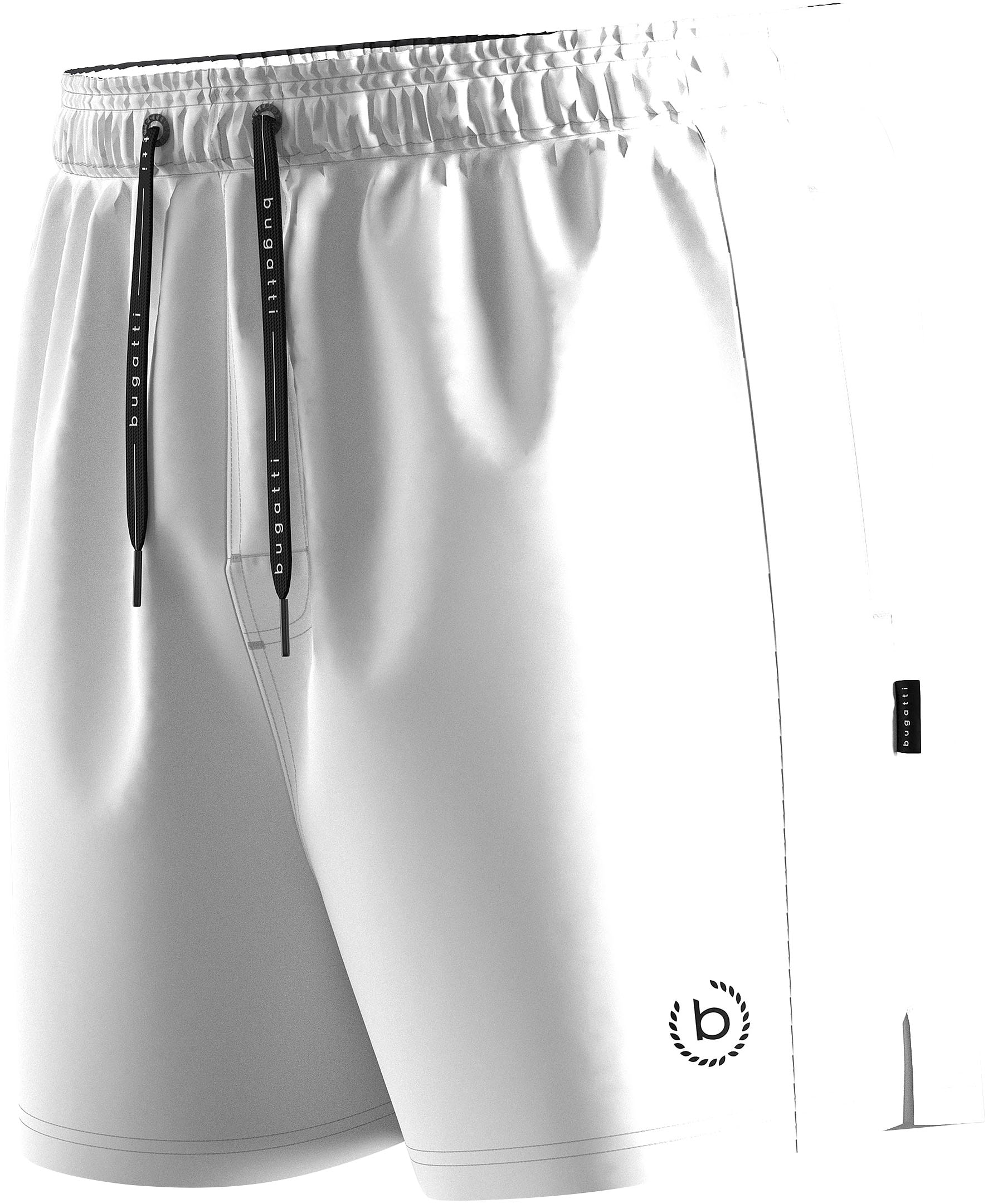bugatti Badeshorts, mit Markenschriftzug an den Kordeln