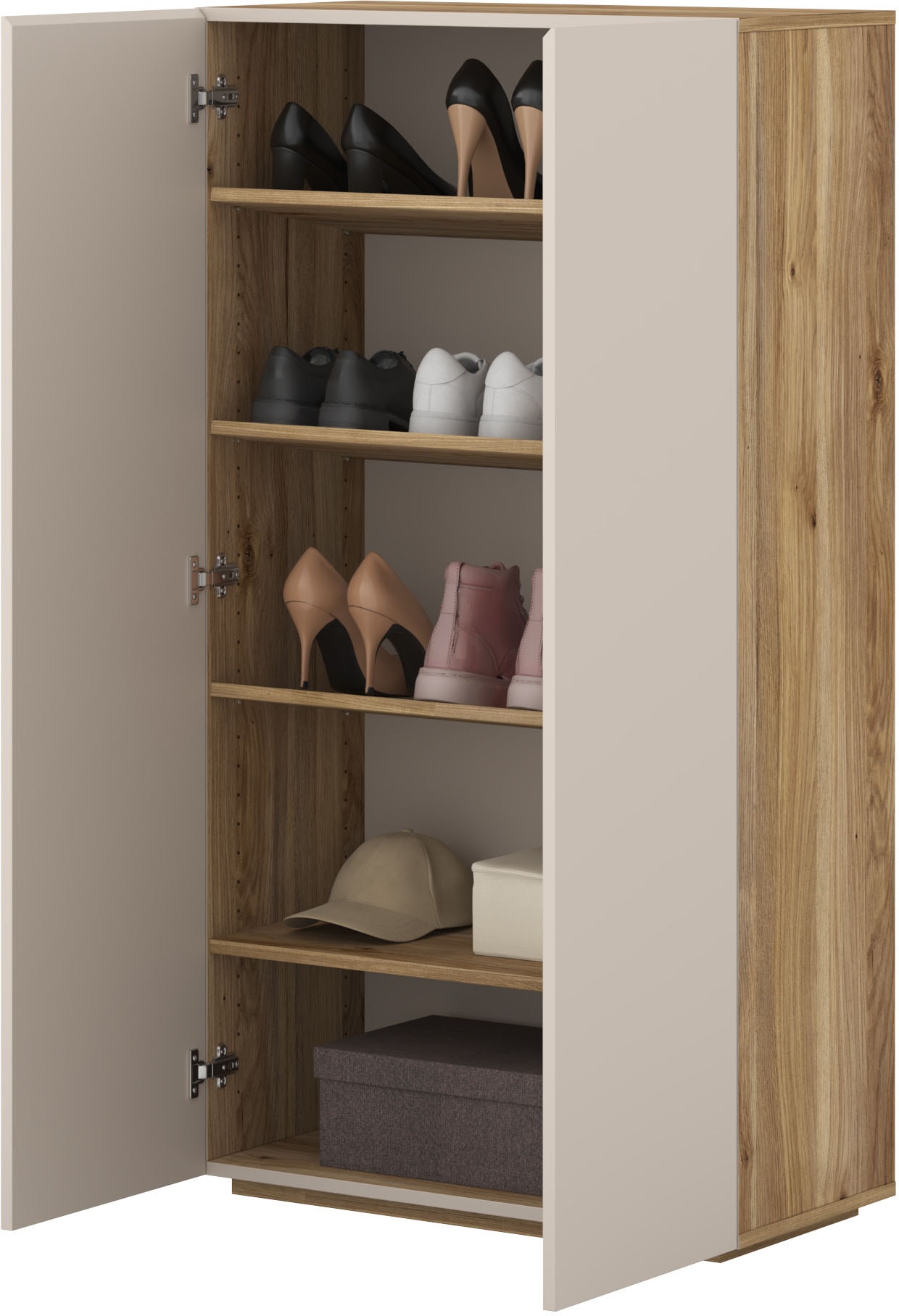 INOSIGN Schuhschrank »Criss moderner Griffloser Stauschrank, Allzweckschrank, Schuhkommode« Mehrzweckschrank, Breite 70 cm, inclusive 4 verstellbare Einlegeböden