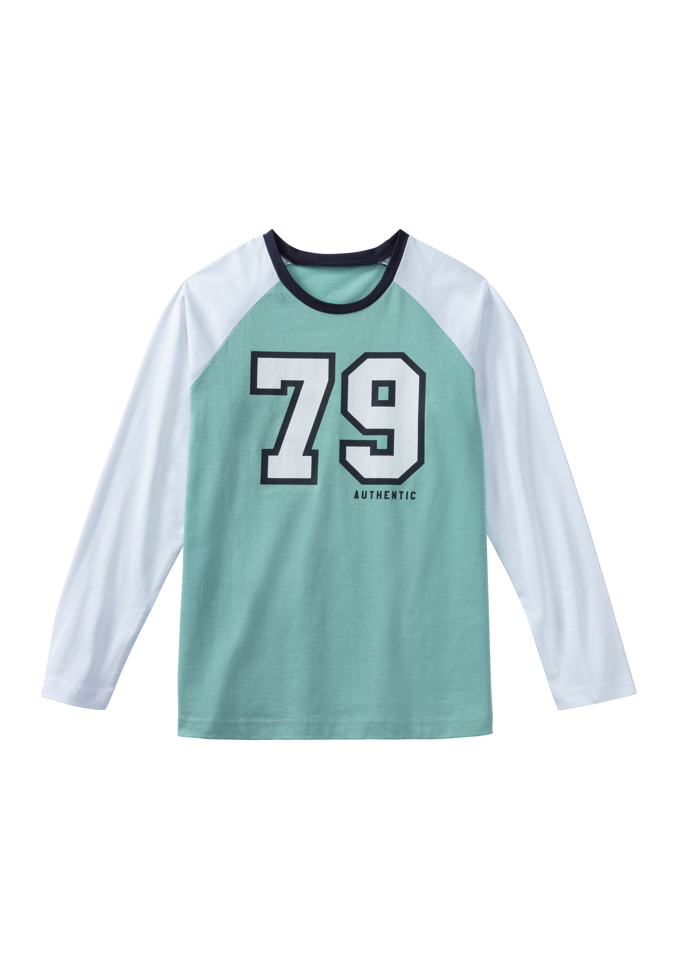 AUTHENTIC LE JOGGER Pyjama, (2 tlg., 1 Stück), Schlafanzug mit großem College-Print vorn