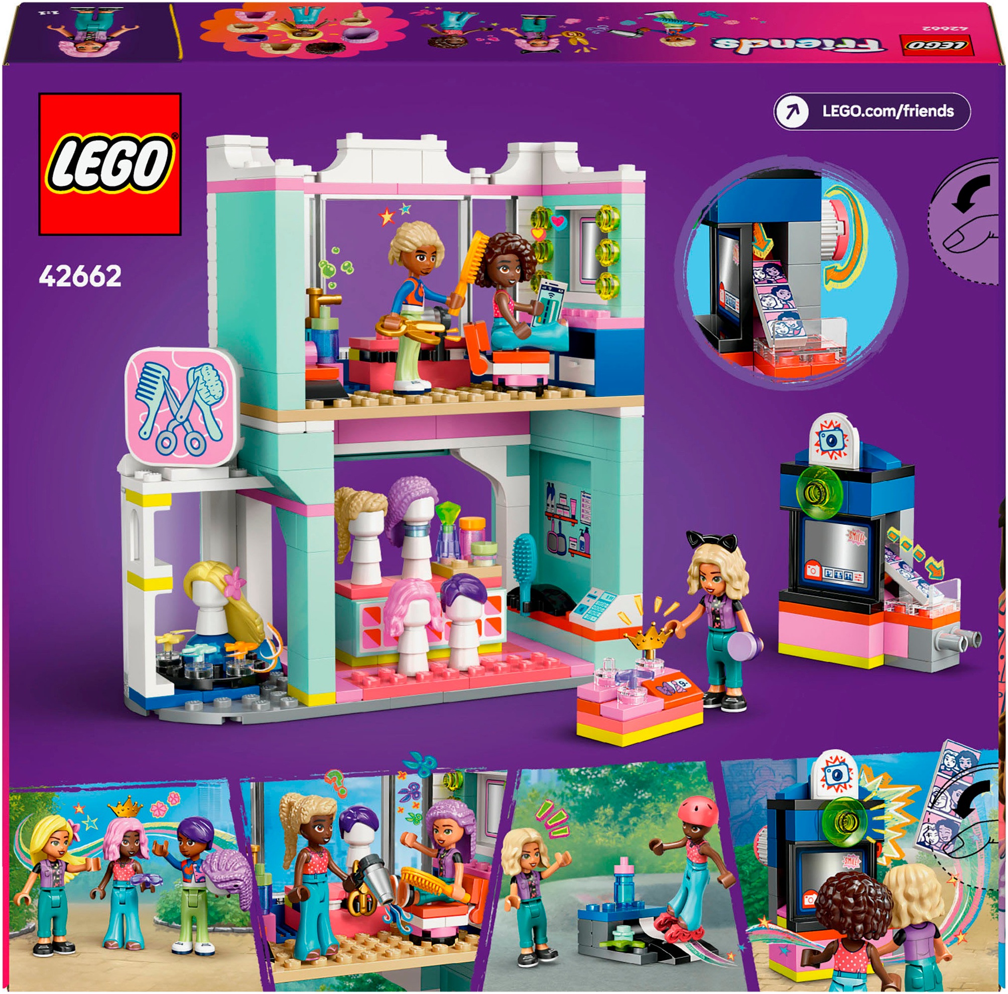 LEGO® Konstruktionsspielsteine »Friseursalon (42662), LEGO Friends«, (347 St.), Made in Europe